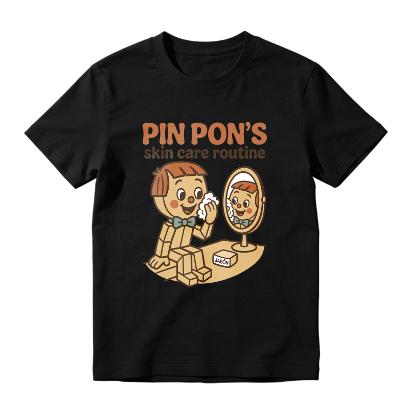Pin Pons Skin Care Routine Cartoon Character Unisex Classic T-shirt