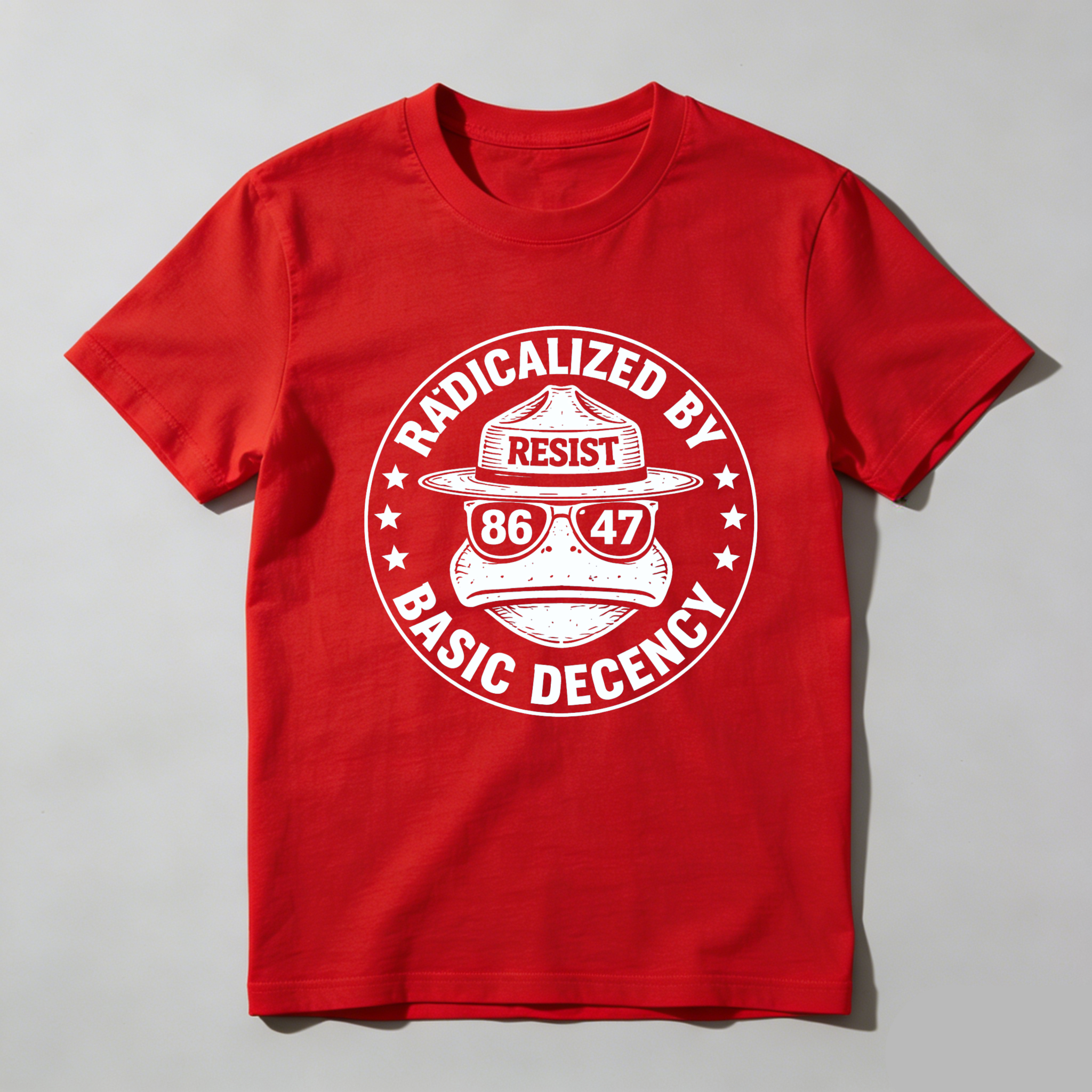 TEECURENTRadicalized By Basic Decency Resist 86 47 T Shirt-TeeCurent