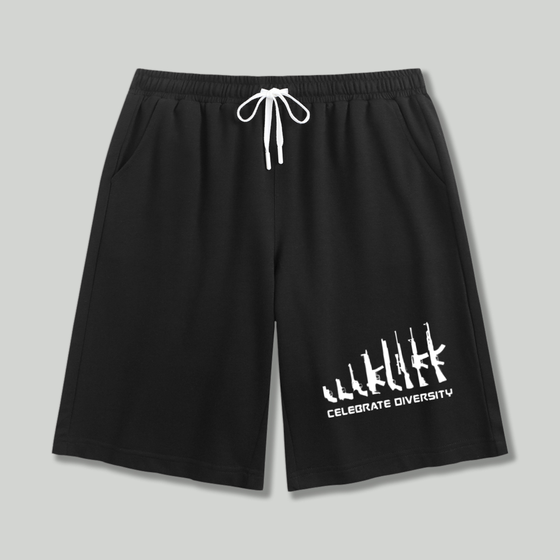 Celebrate Diversity Graphic Print Shorts