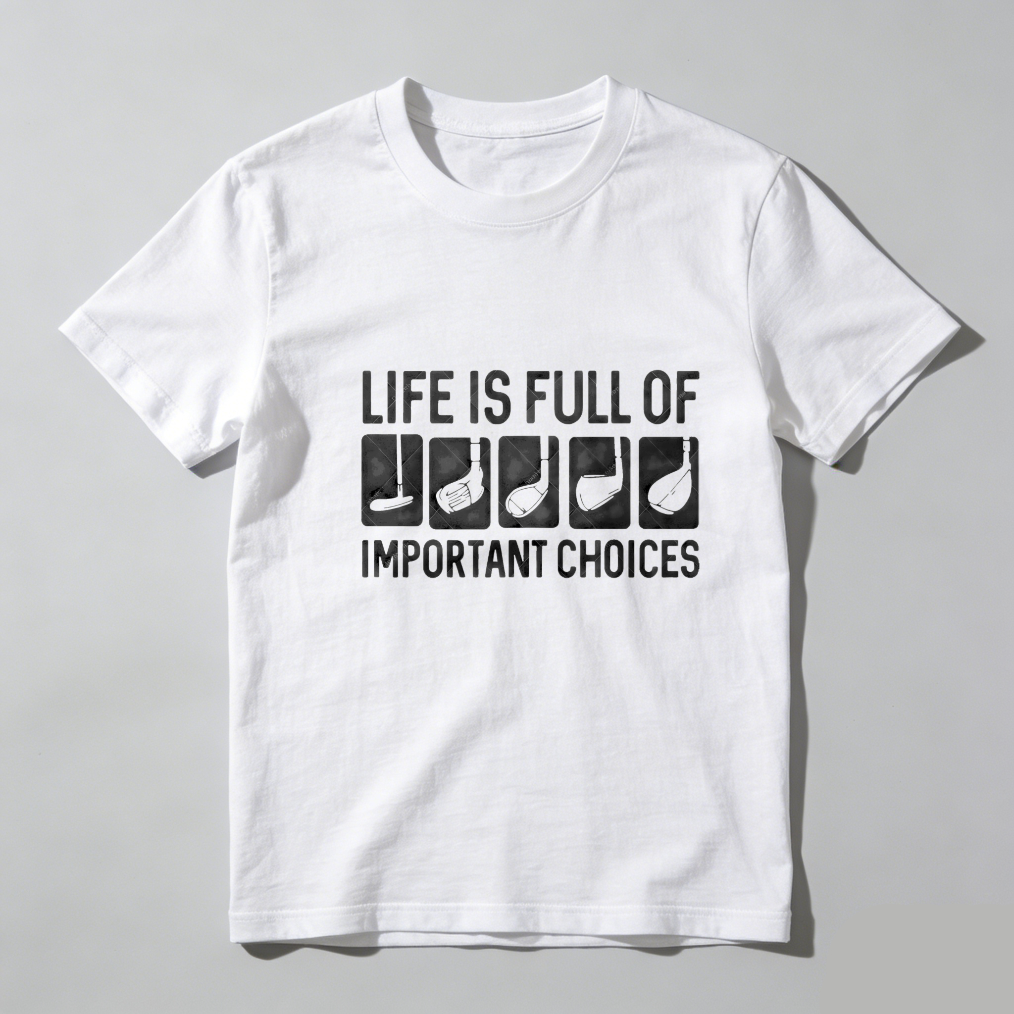 TEECURENT Life Is Full Of Important Choices Pure Cotton Short Sleeve T Shirt-TeeCurent