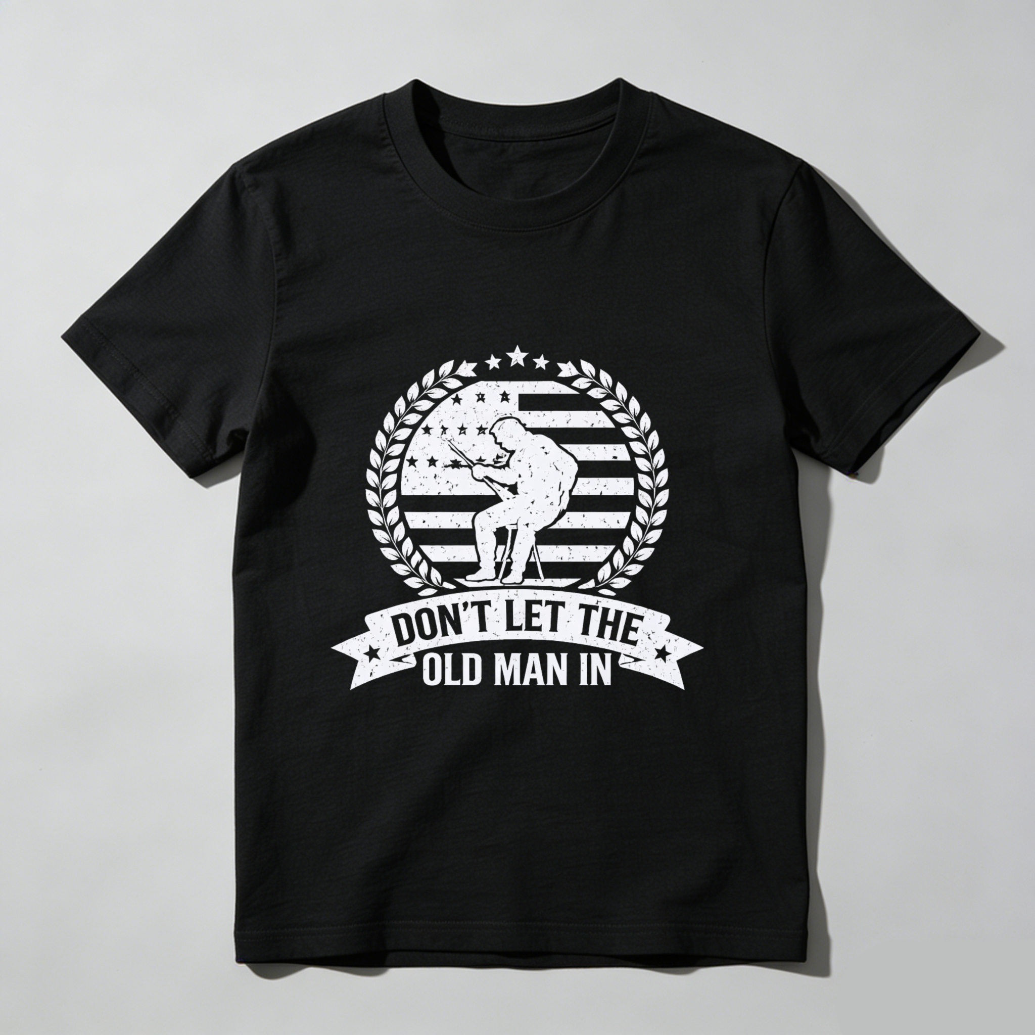 TEECURENT Don't Let The Old Man In T-Shirt Gym Motivation Fitness Shirt Workout Apparel For Men And Women