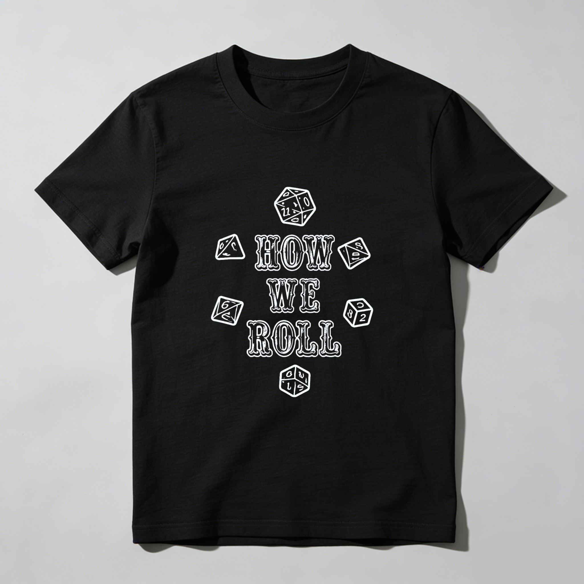 TEECURENT How We Roll Dnd Dice Gaming T-Shirt For Dungeons And Dragons Fans Role Playing Game Rpg Shirt