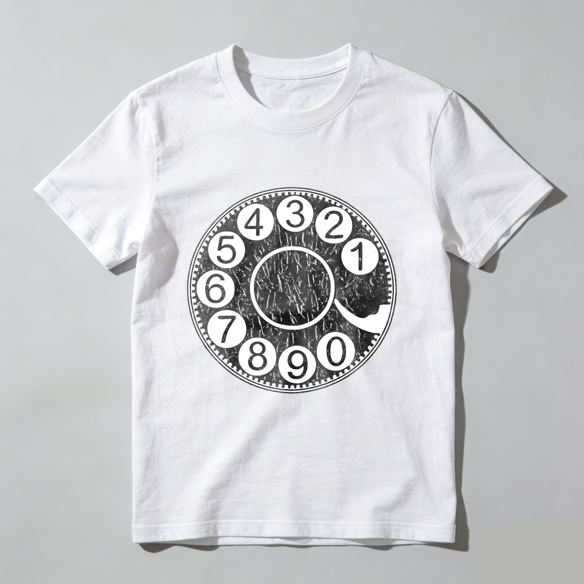 Vintage Rotary Dial Phone T-Shirt Made In Usa Retro Telephone Design Black Cotton Shirt Unisex Classic Style Gift For Tech Enthusiasts