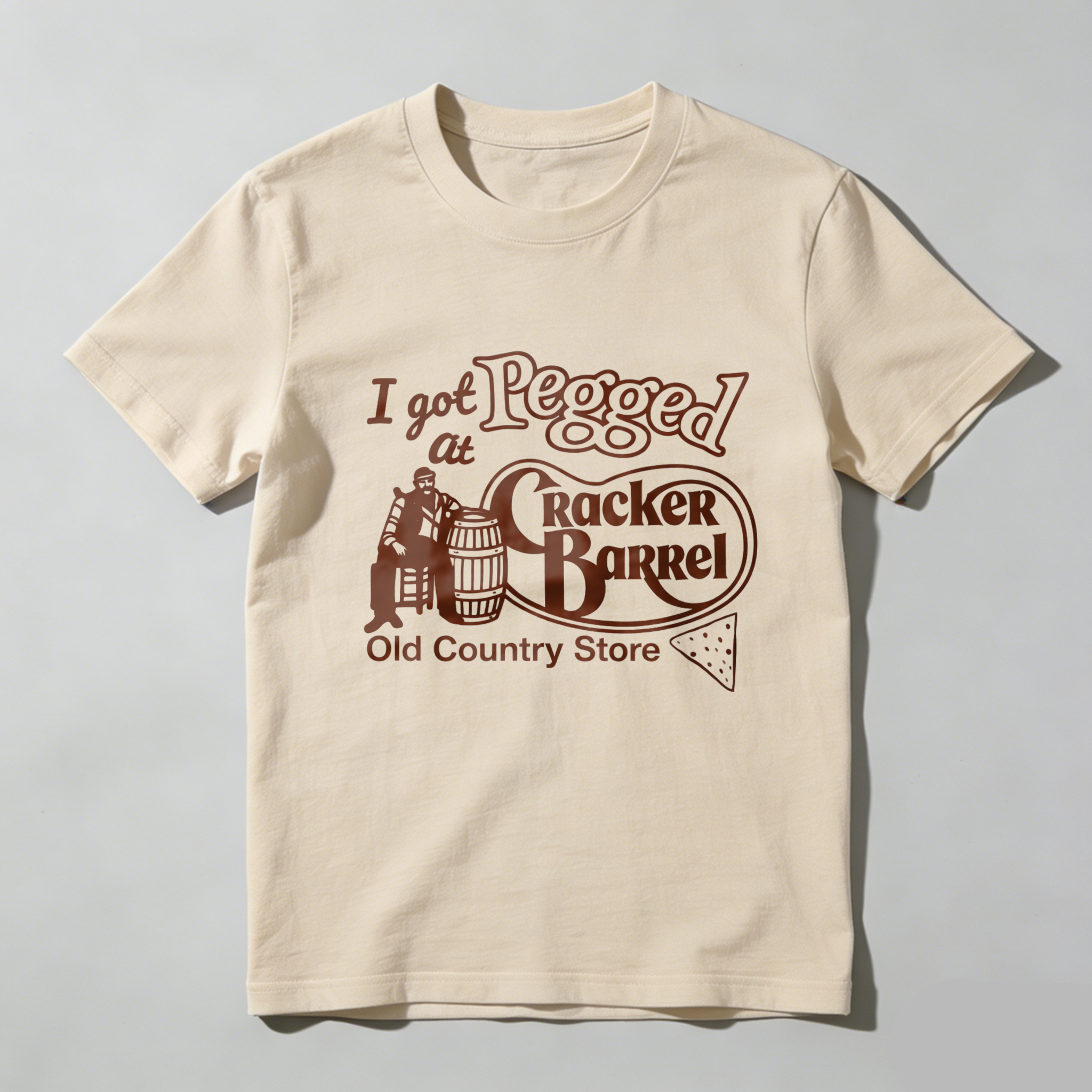 TEECURENTI Got Pegged At Cracker Barrel Old Country Store T Shirt-TeeCurent