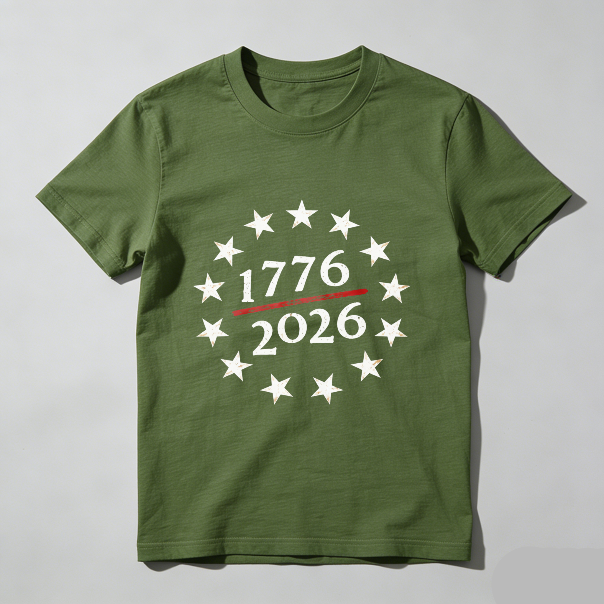 1776 To 2026 Independence Day American Flag Stars T-Shirt Celebration Patriotic Apparel