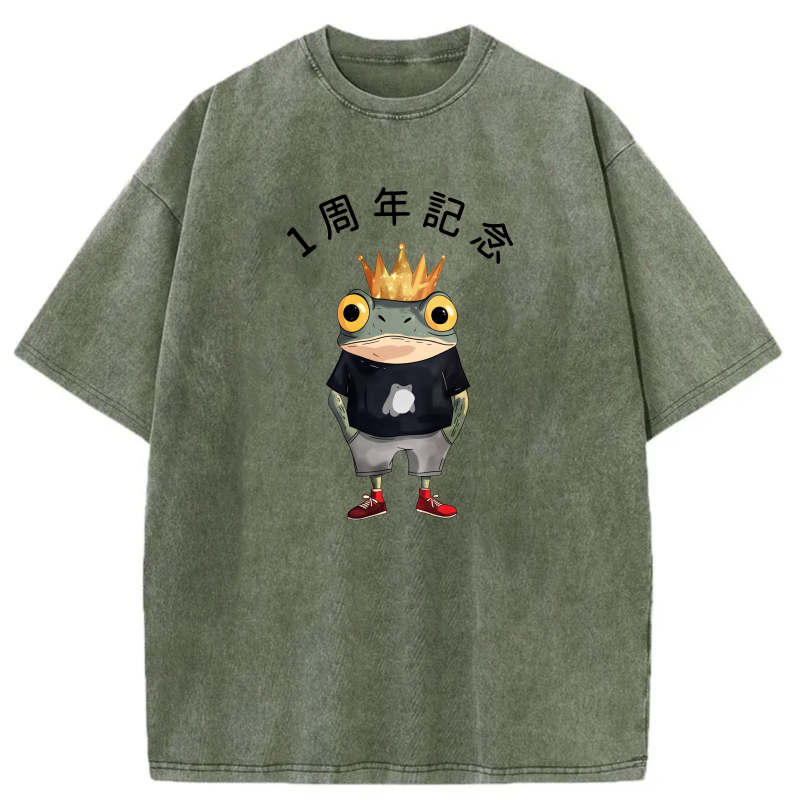 Frog With Crown And Red Shoes tshirt 100% cotton