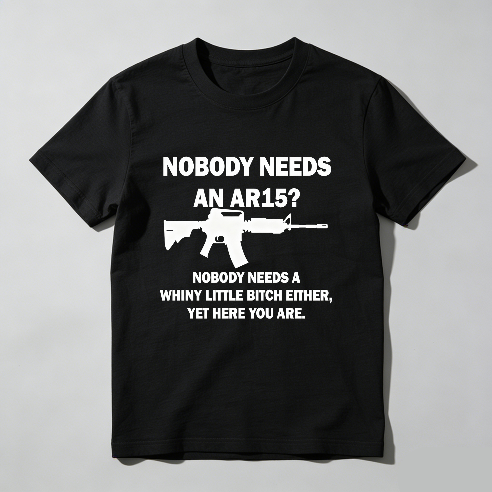 TEECURENT Nobody Needs An Ar15 Pure Cotton Short Sleeve T Shirt-TeeCurent