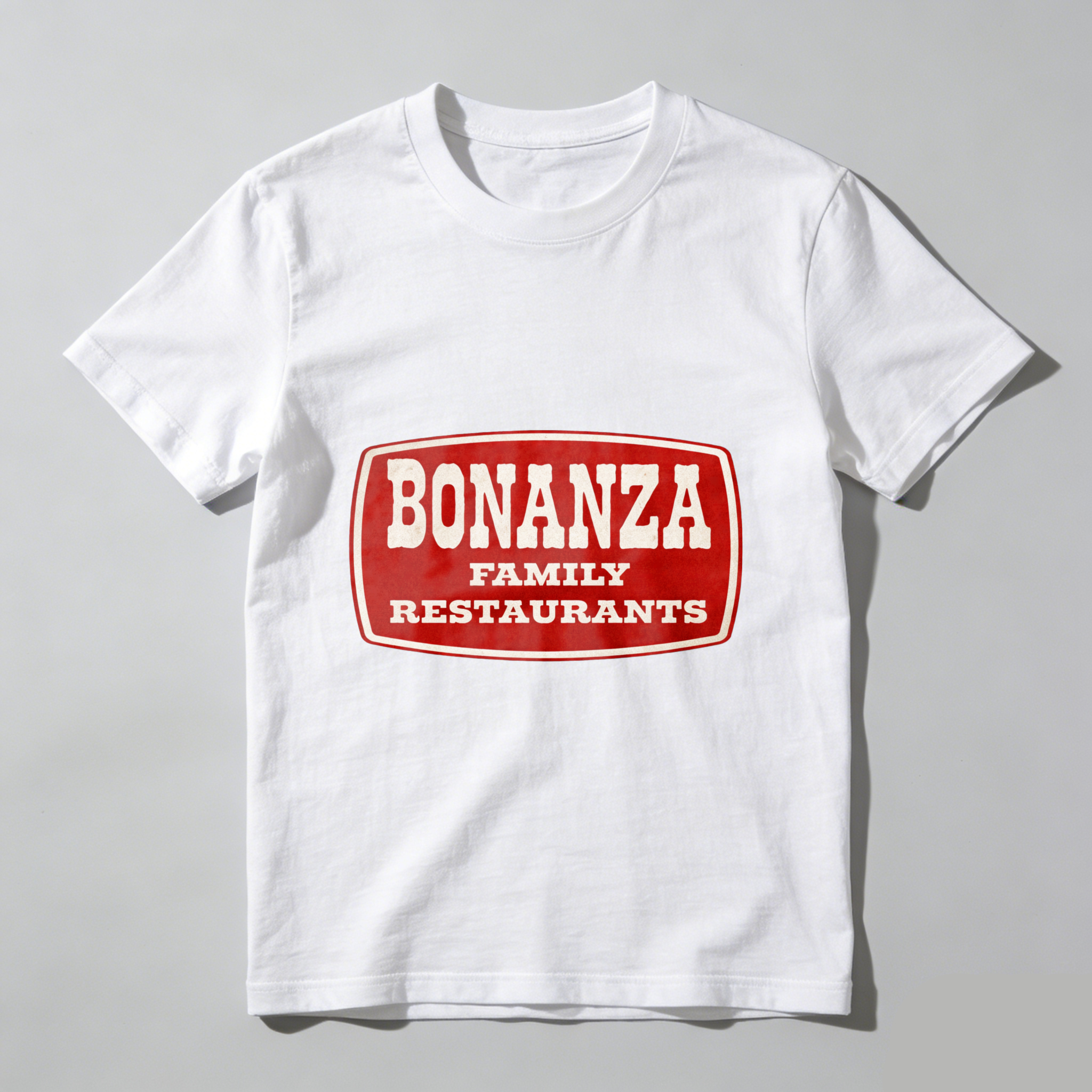 TEECURENT Bonanza Family Restaurants T Shirt Black Classic Logo Design Casual Wear