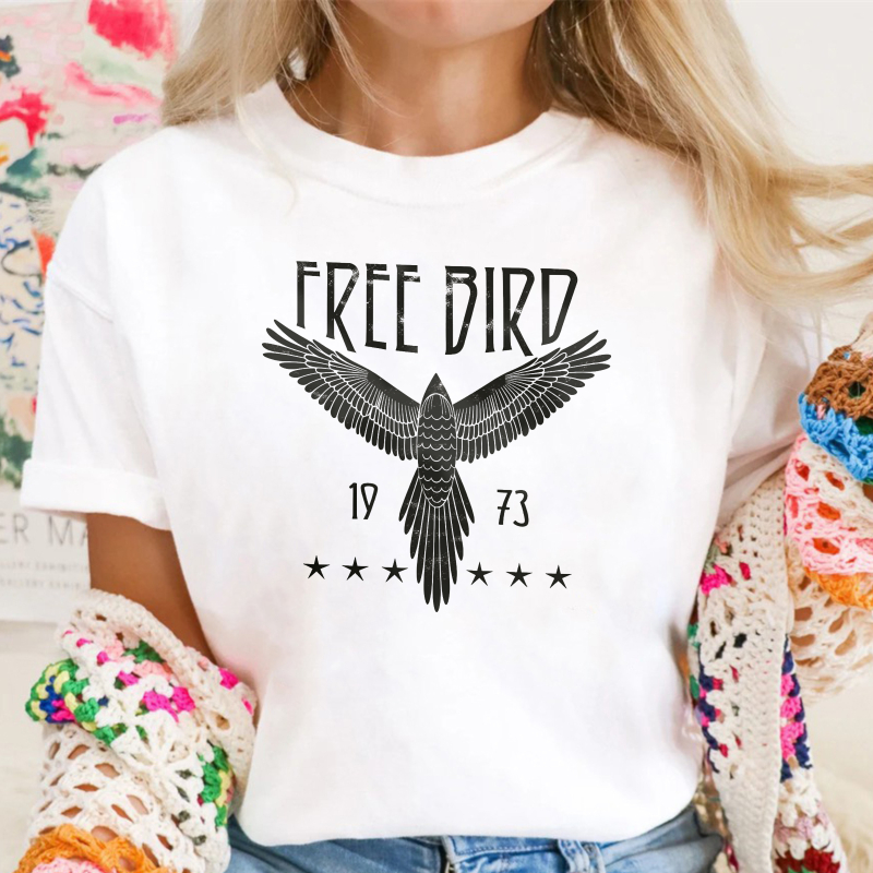 Free Bird Eagle 1973 Stars Design Unisex Classic T-shirt