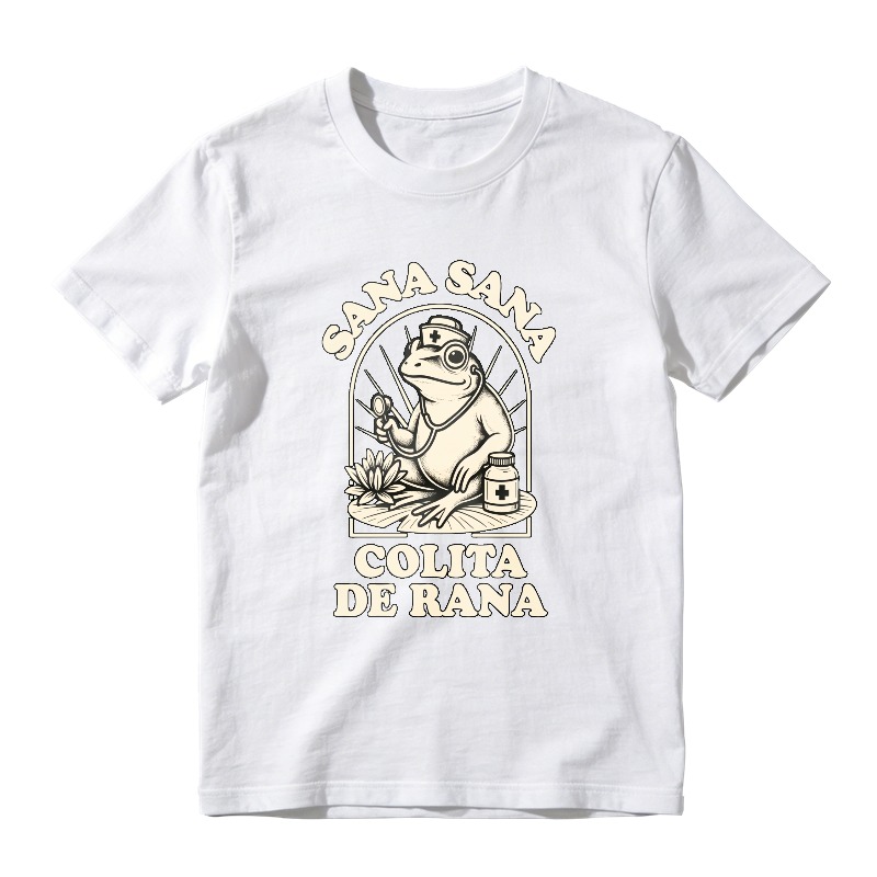 Frog Doctor With Medicine Jar And Lily Pad Sana Sana Colita De Rana Unisex Classic T-shirt