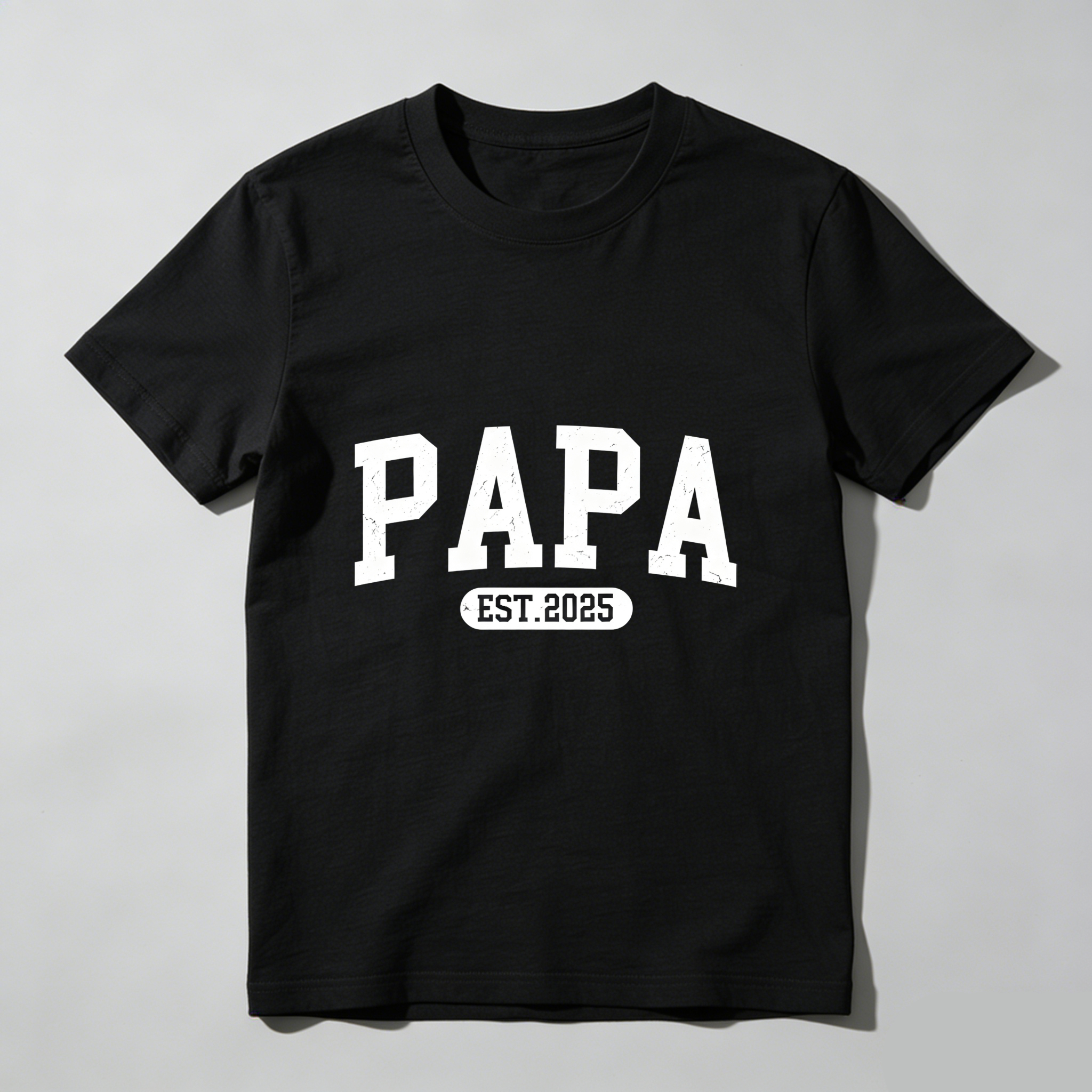 TEECURENT Papa Est 2025 Pure Cotton Short Sleeve T Shirt-TeeCurent