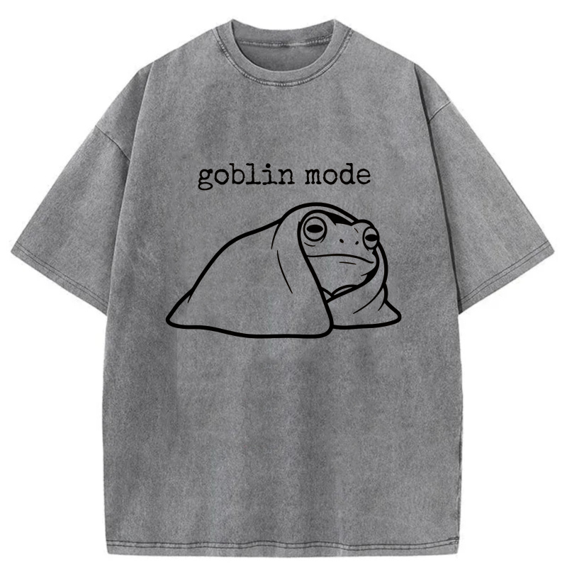 Goblin Mode Frog Outline Print tshirt 100% cotton