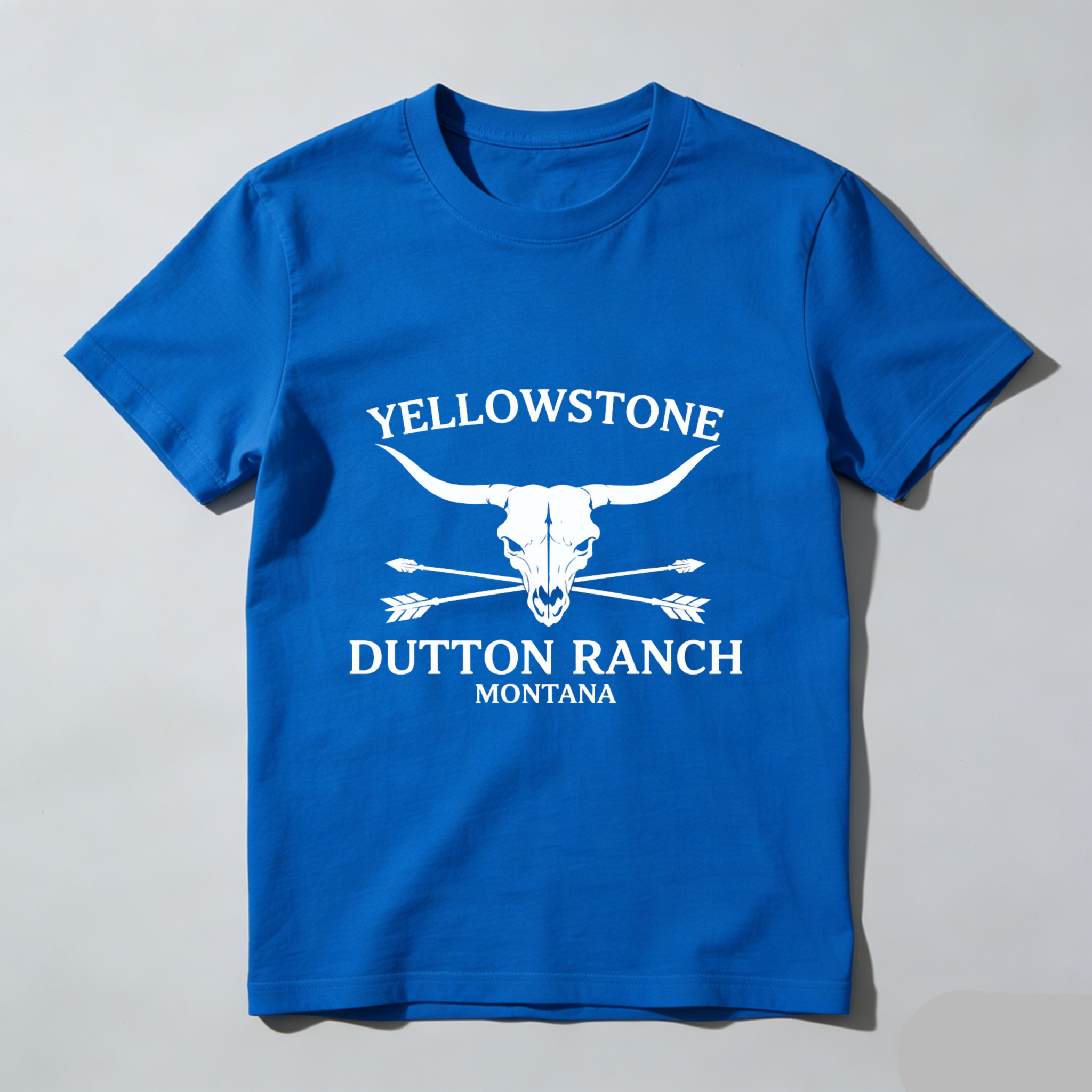 TEECURENT Yellowstone Dutton Ranch Montana Cow Skull T Shirt Black Men Women Western Cowboy Outfit Gift For Fans Of The Tv Show