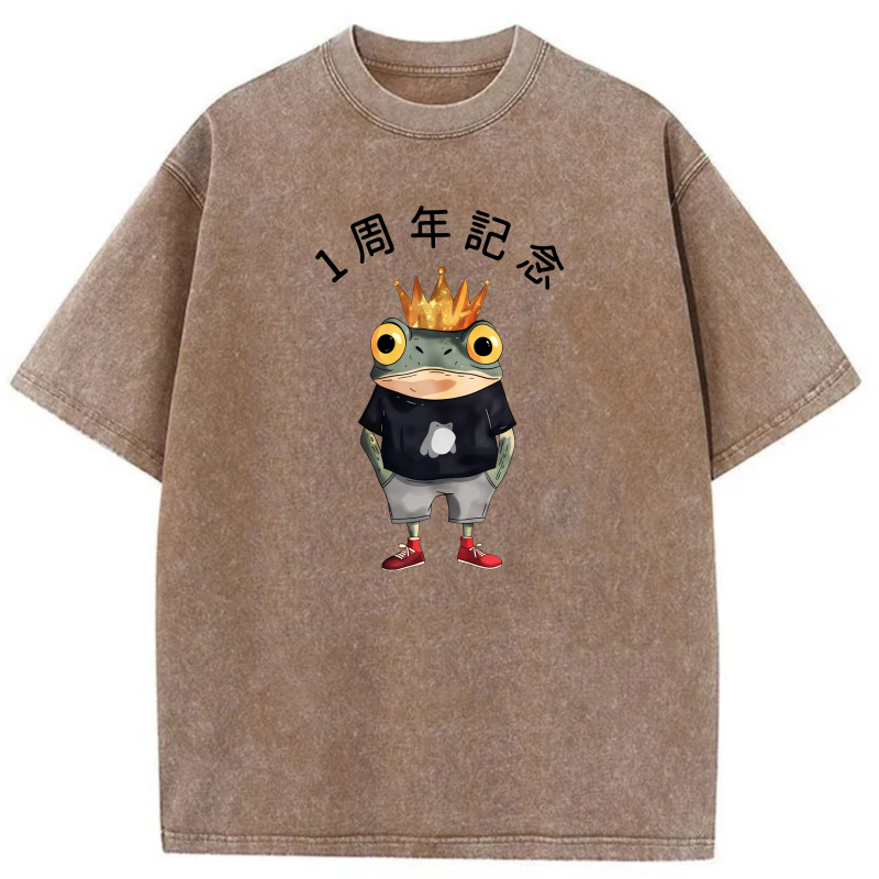 Frog With Crown And Red Shoes tshirt 100% cotton