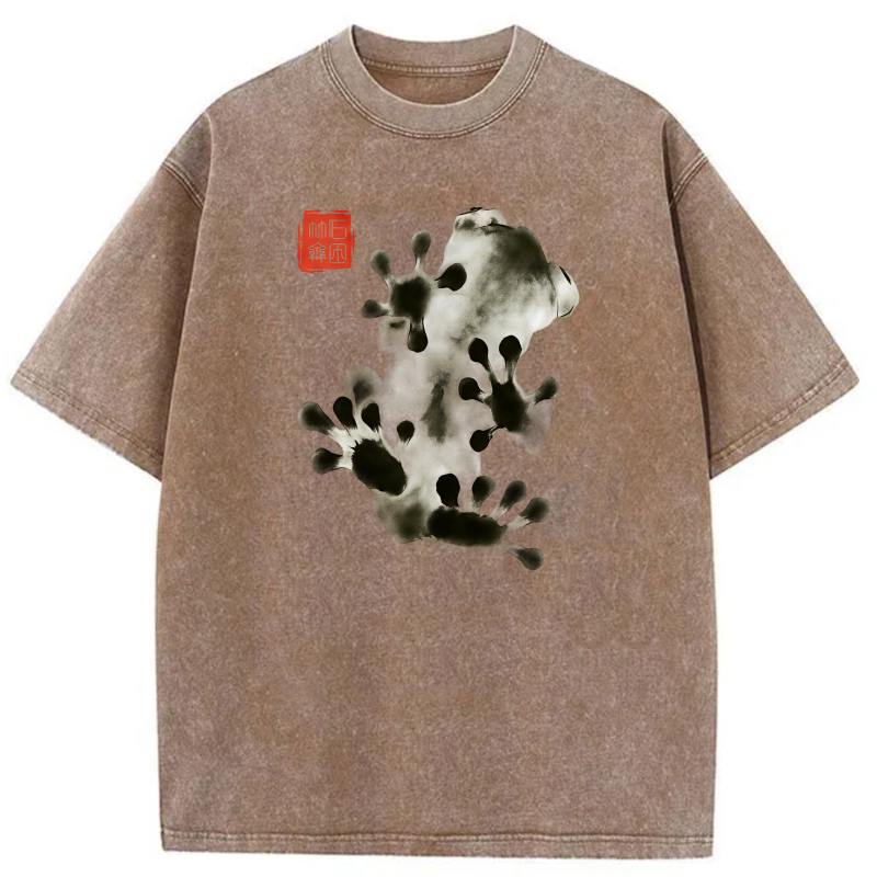 Ink Blot Art With Red Seal tshirt 100% cotton