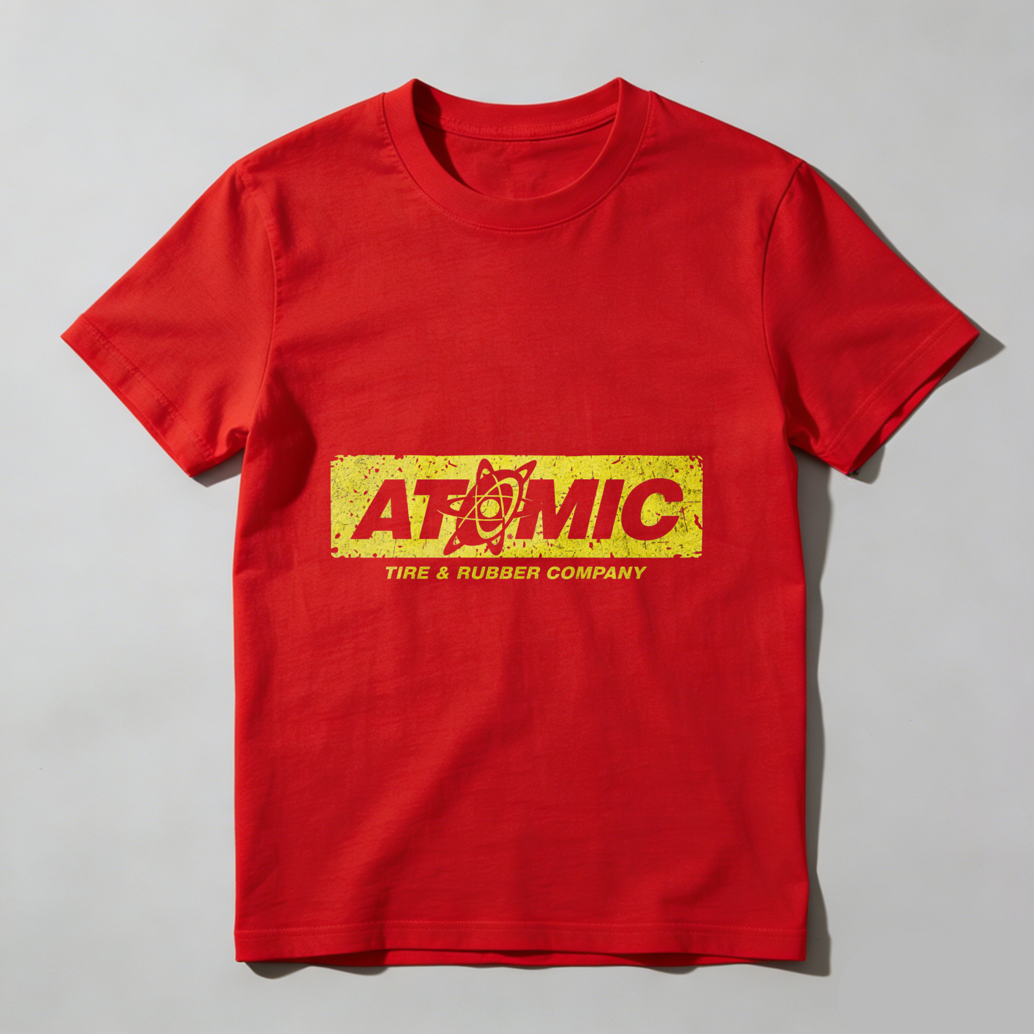 Atomic Tire And Rubber Company Logo T Shirt Black Men Women Unisex Casual Wear