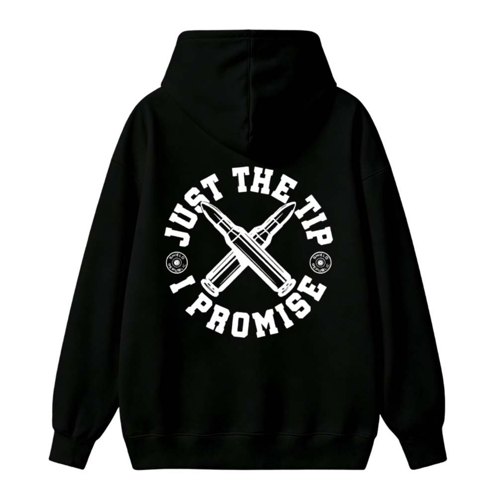 Just The Tip I Promise Crossed Bullets Graphic Unisex Classic Hoodie