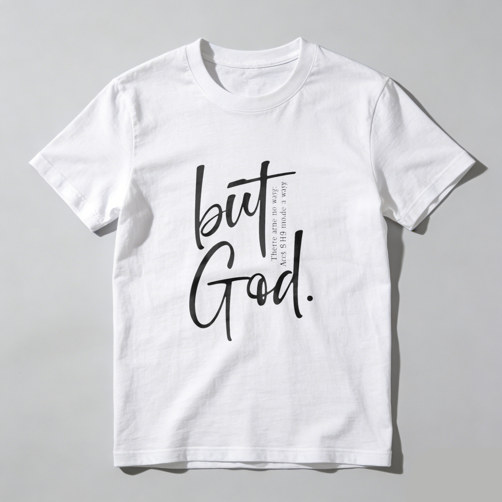 TEECURENT But God There Was No Way But He Made A Way Christian T Shirt Faith Inspired Religious Quote Apparel For Men And Women WOMEN