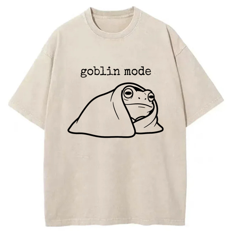 Goblin Mode Frog Outline Print tshirt 100% cotton