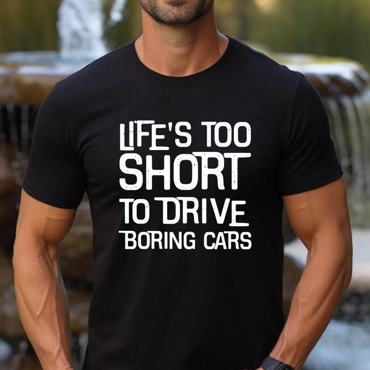 Life Is Too Short To Drive Boring Cars T Shirt For Car Enthusiasts And Automotive Lovers
