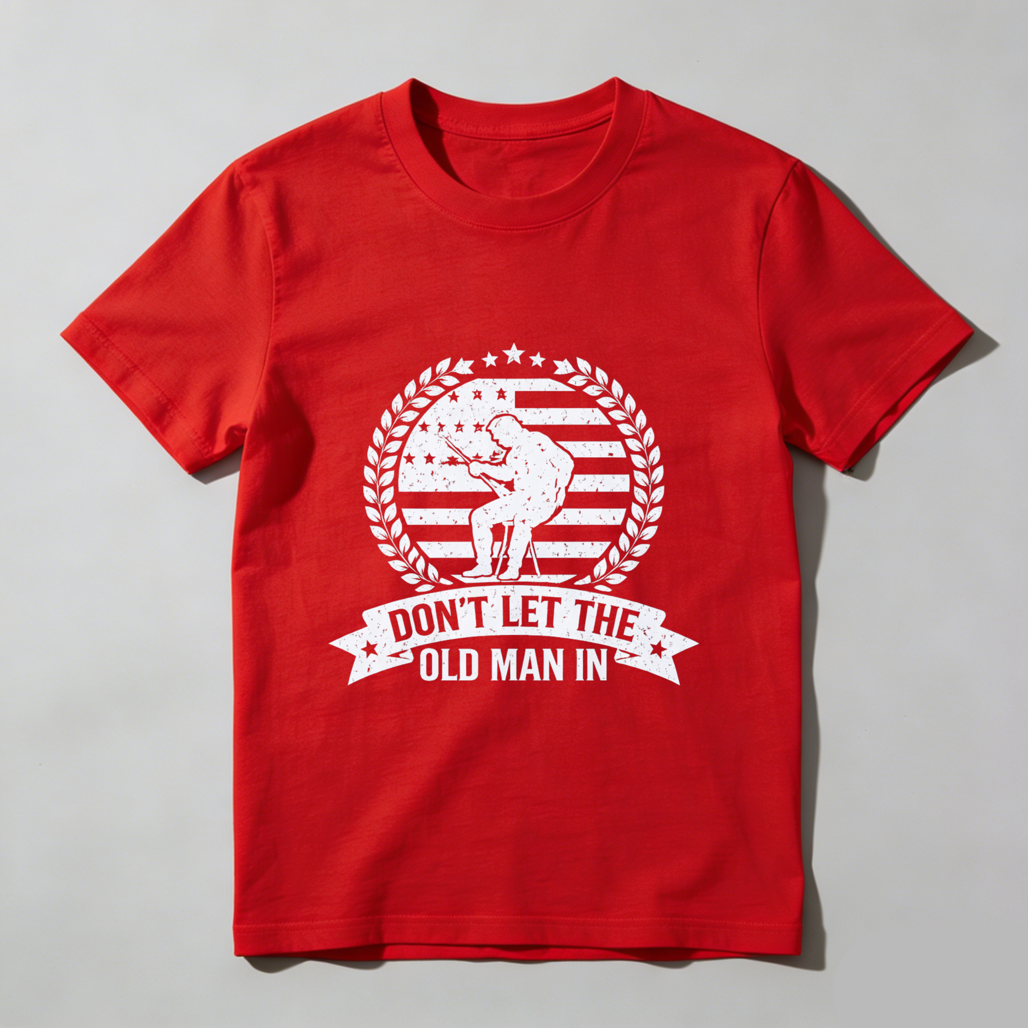 TEECURENT Don't Let The Old Man In T-Shirt Gym Motivation Fitness Shirt Workout Apparel For Men And Women