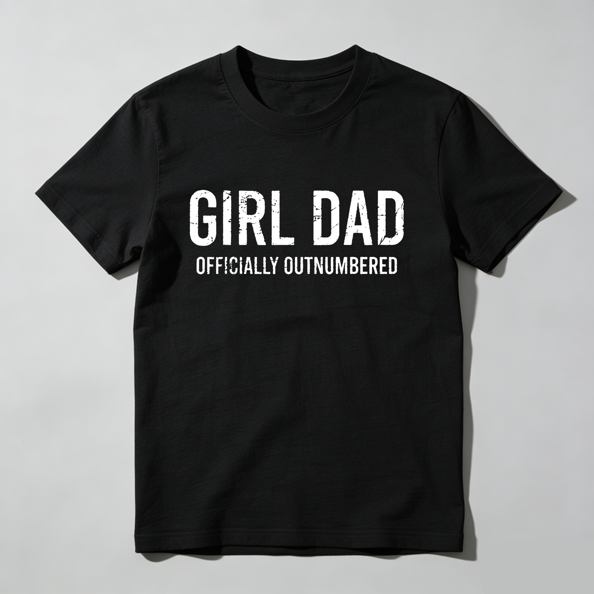 Girl Dad Officially Outnumbered T Shirt Made In Usa