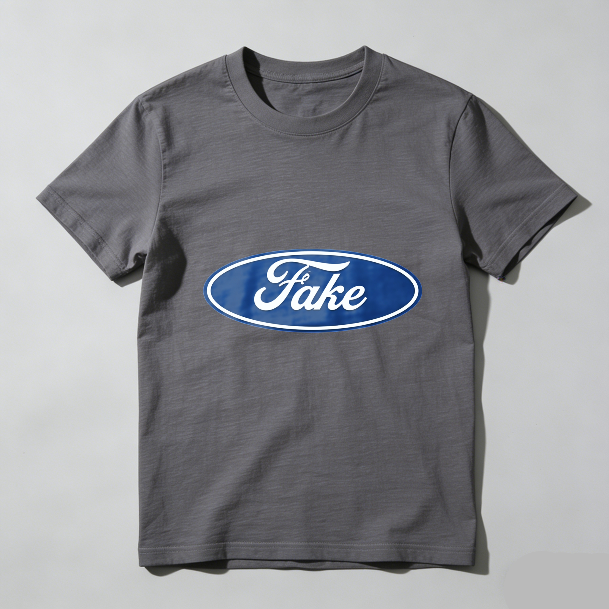Fake Ford Logo T Shirt Black Men Women Unisex Casual Tee Top Fashion Statement Clothing