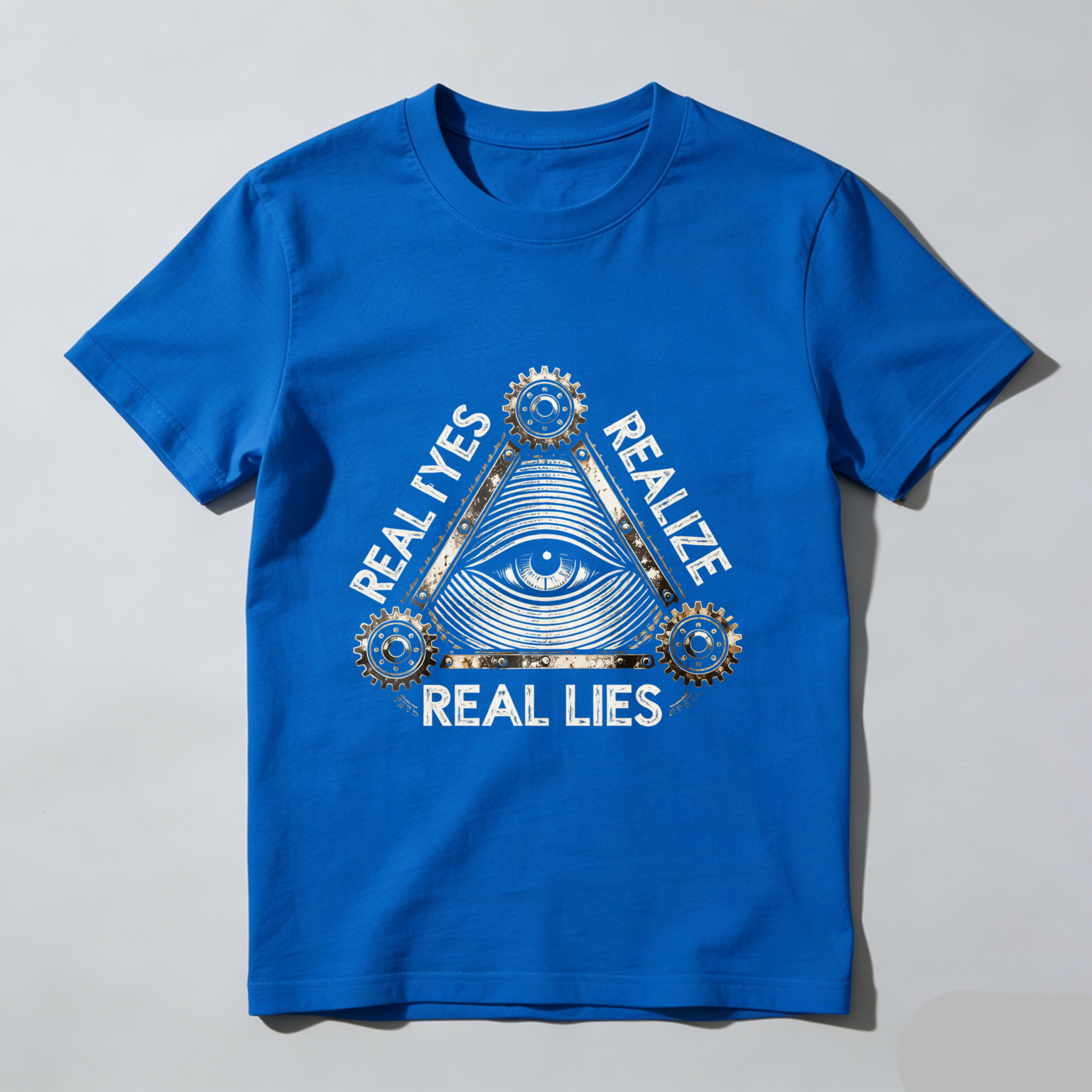 TEECURENT  Real Eyes Realize Real Lies Eye Pyramid Gears TEECURENT