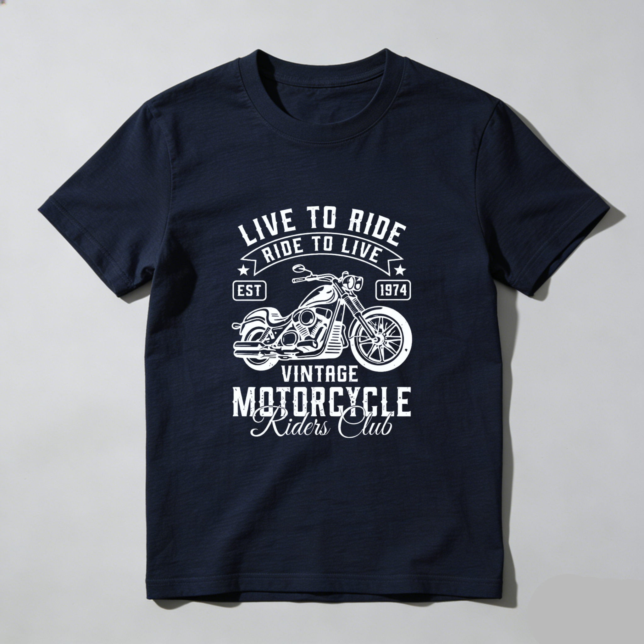 Live To Ride Ride To Live Vintage Motorcycle Riders Club Est 1974 T Shirt