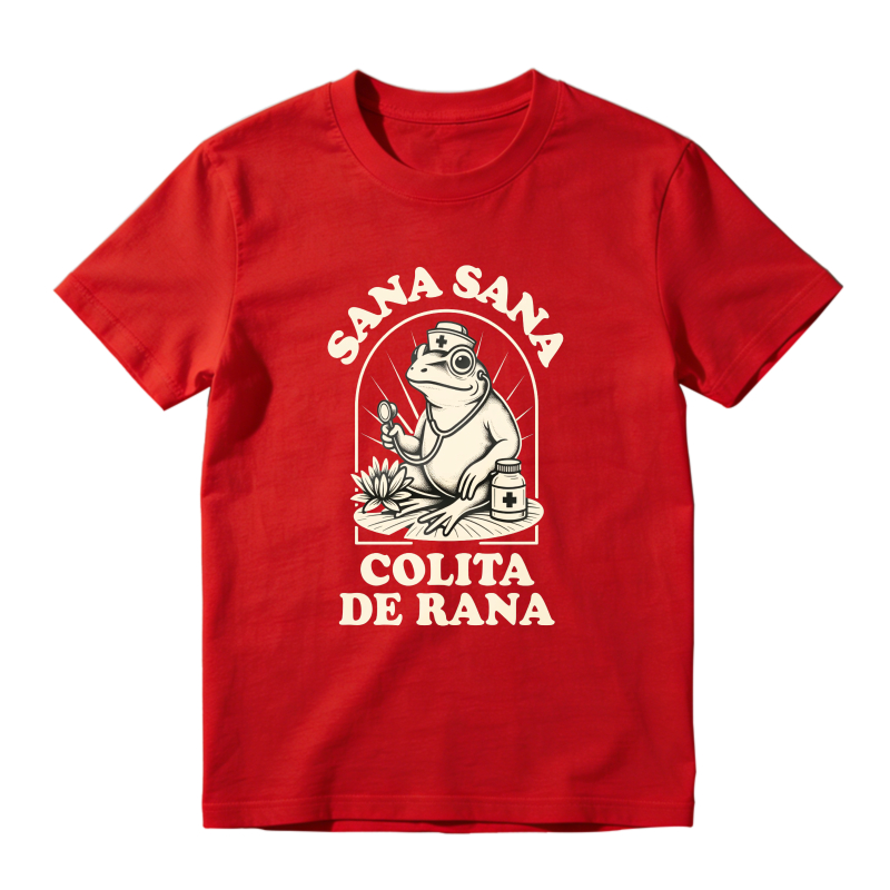 Frog Doctor With Medicine Jar And Lily Pad Sana Sana Colita De Rana Unisex Classic T-shirt