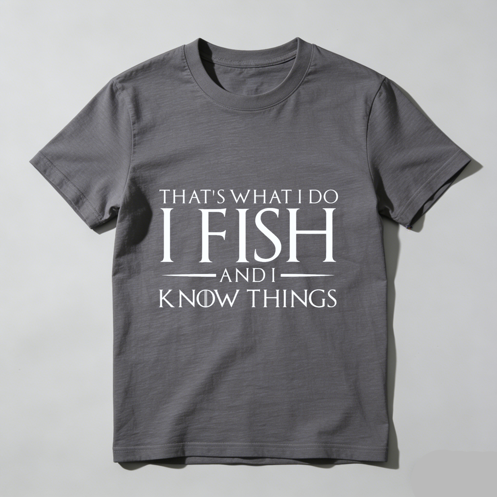 TEECURENT That's What I Do I Fish And I Know Things T Shirt Fishing Lover Gift Humor Saying Apparel WOMEN