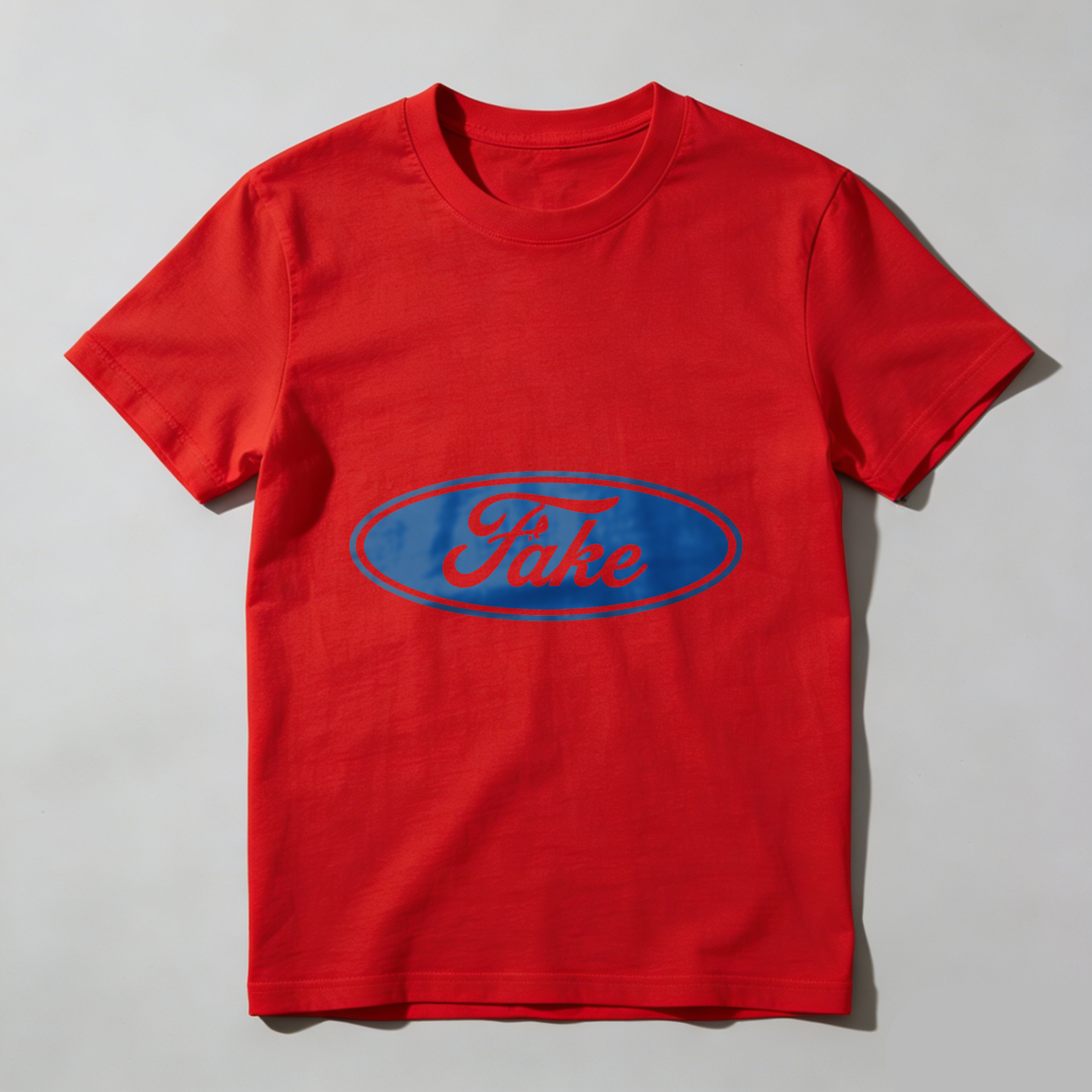 Fake Ford Logo T Shirt Black Men Women Casual Graphic Tee Fashion Statement Apparel