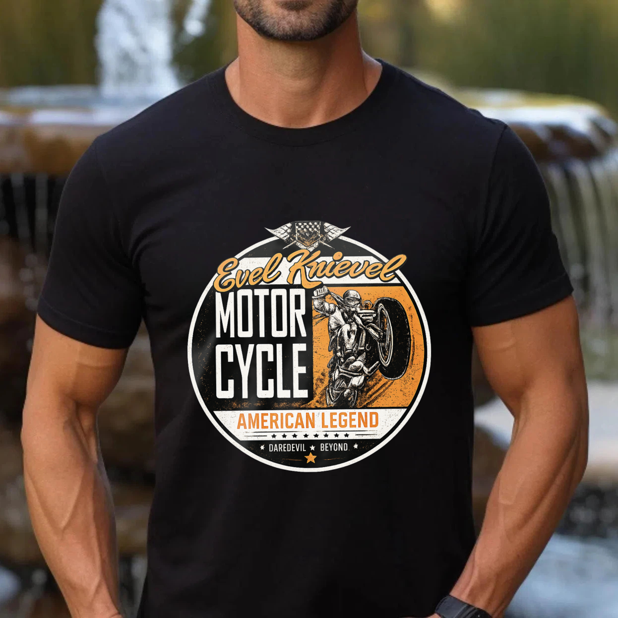 Evel Knievel Motorcycle American Legend T Shirt Made In Usa