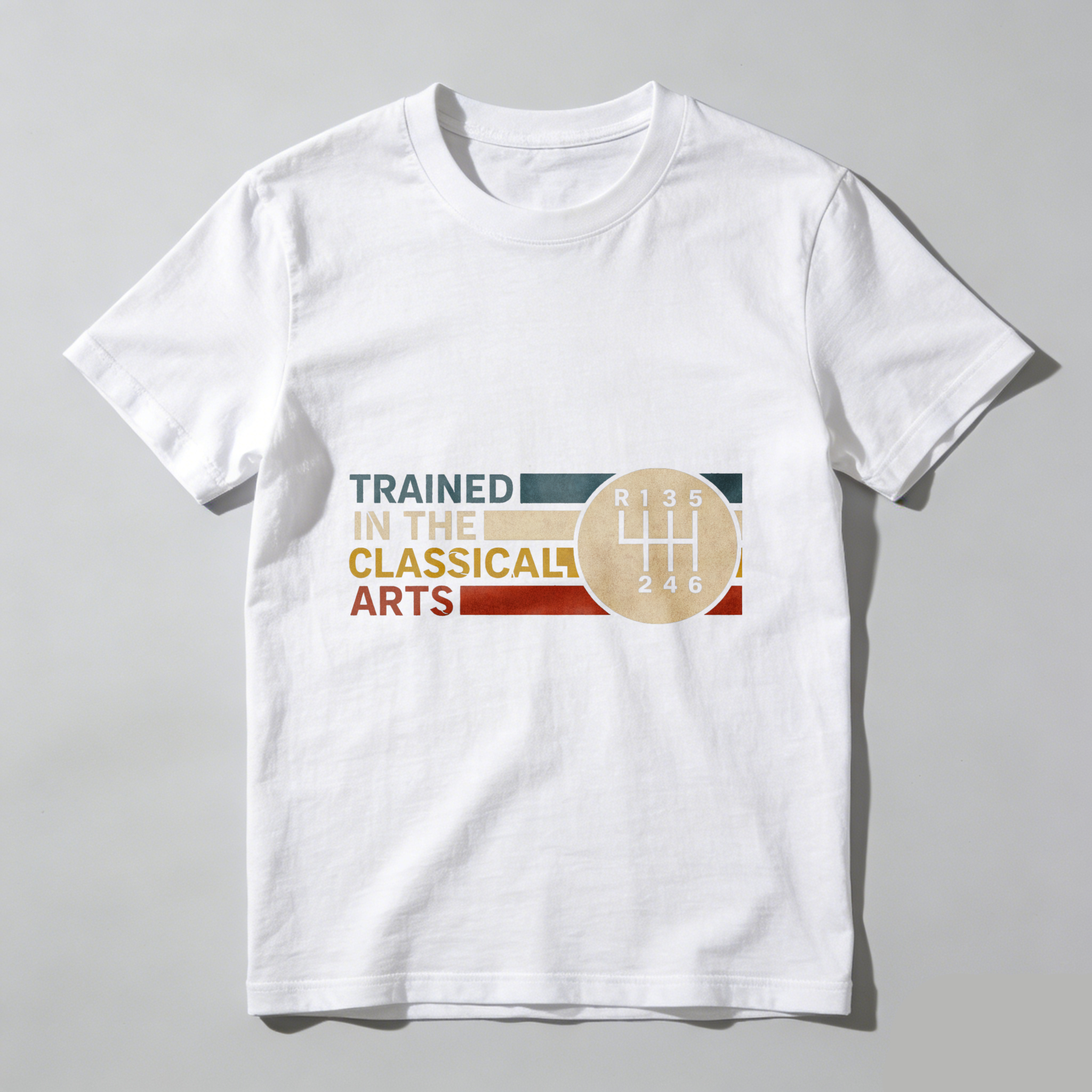Trained In The Classical Arts Manual Transmission Gear Shift T-Shirt