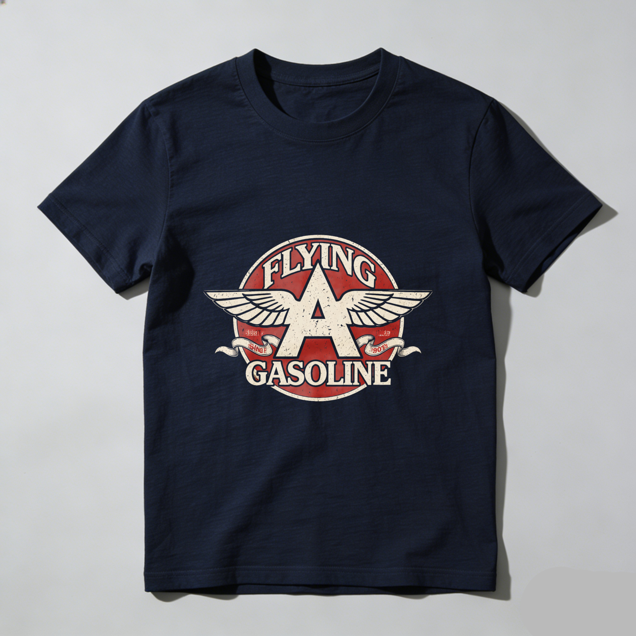 Flying A Gasoline Vintage Logo T Shirt Classic Aviator Design Black Cotton Men Women Unisex Apparel