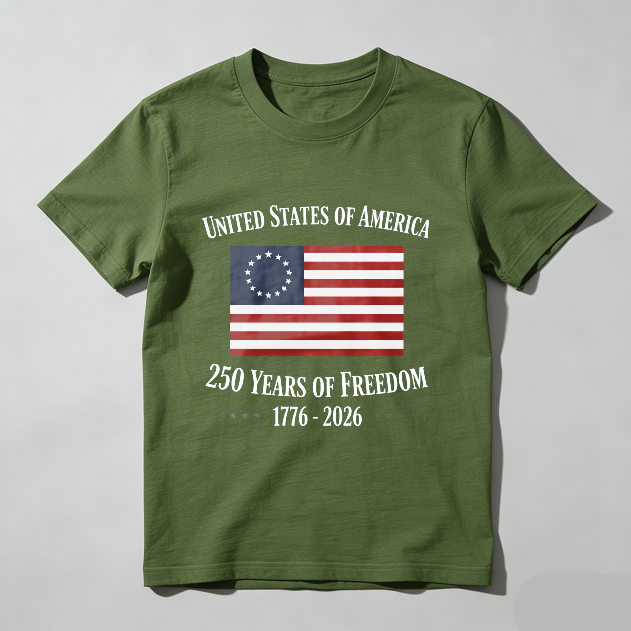United States Of America 250 Years Of Freedom 1776 2026 American Flag T Shirt