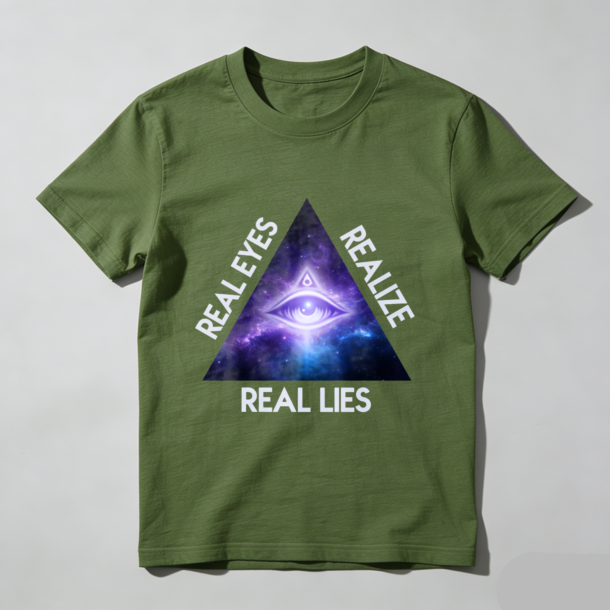 TEECURENT  Real Eyes Realize Real Lies Pyramid Eye Galaxy TEECURENT
