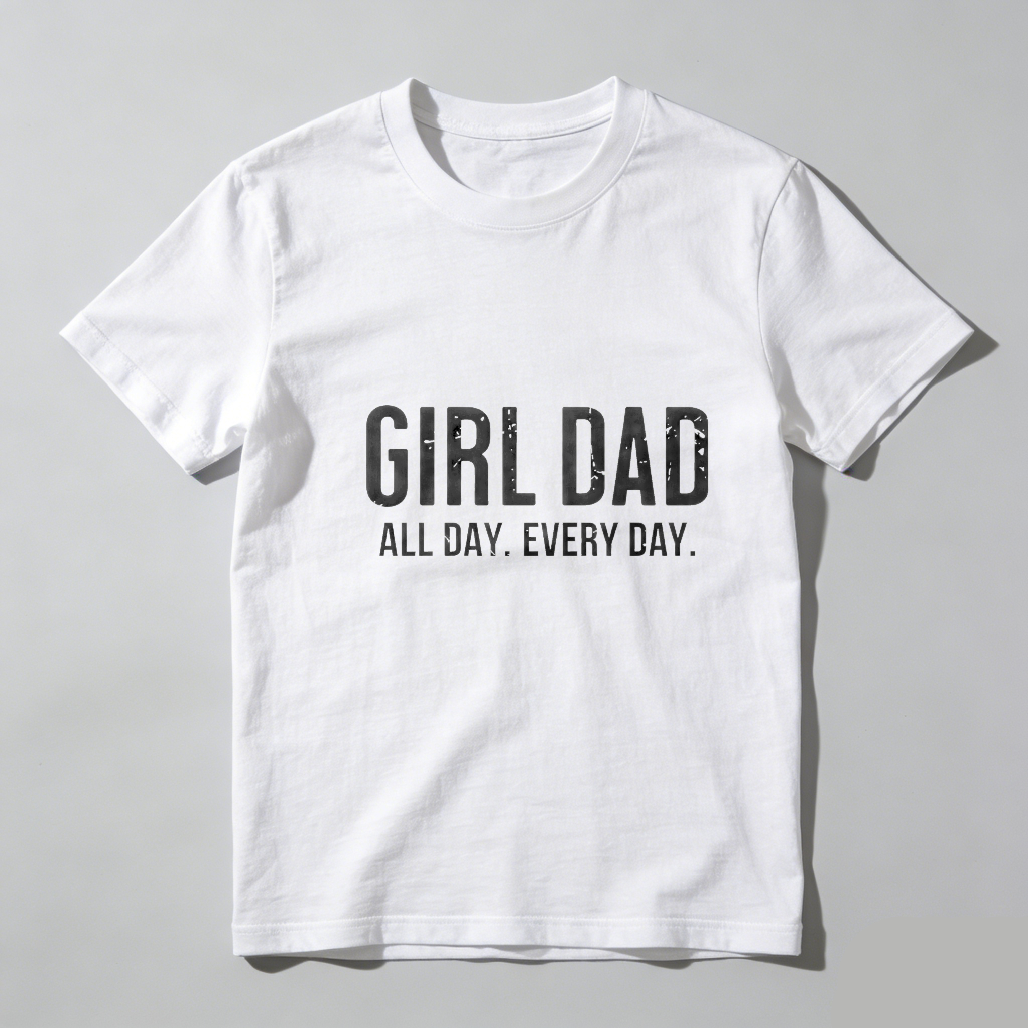 TEECURENT Girl Dad All Day Every Day Pure Cotton Short Sleeve T-Shirt-TeeCurent