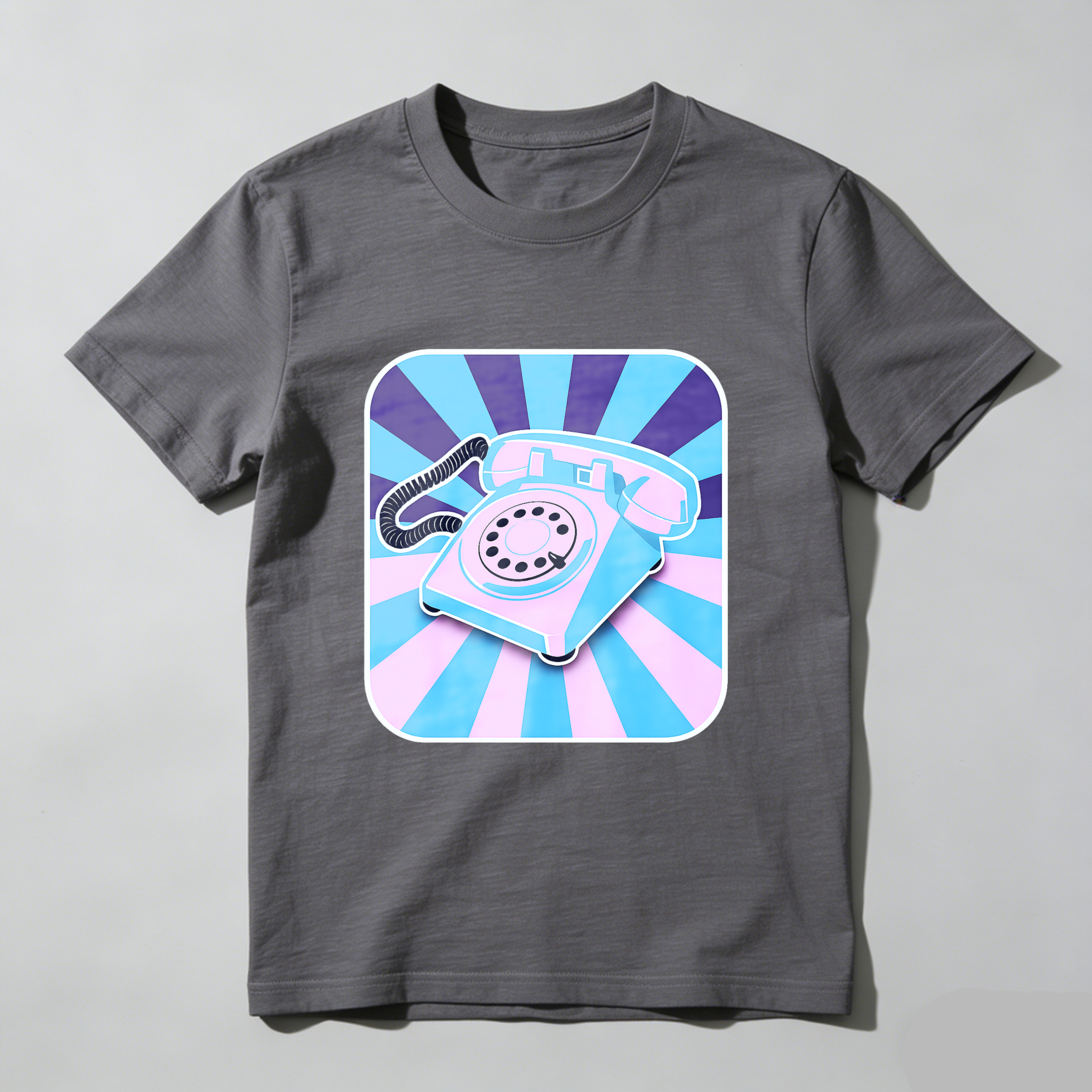 Retro Telephone Graphic T Shirt Made In Usa Vintage Phone Design Unisex Casual Wear