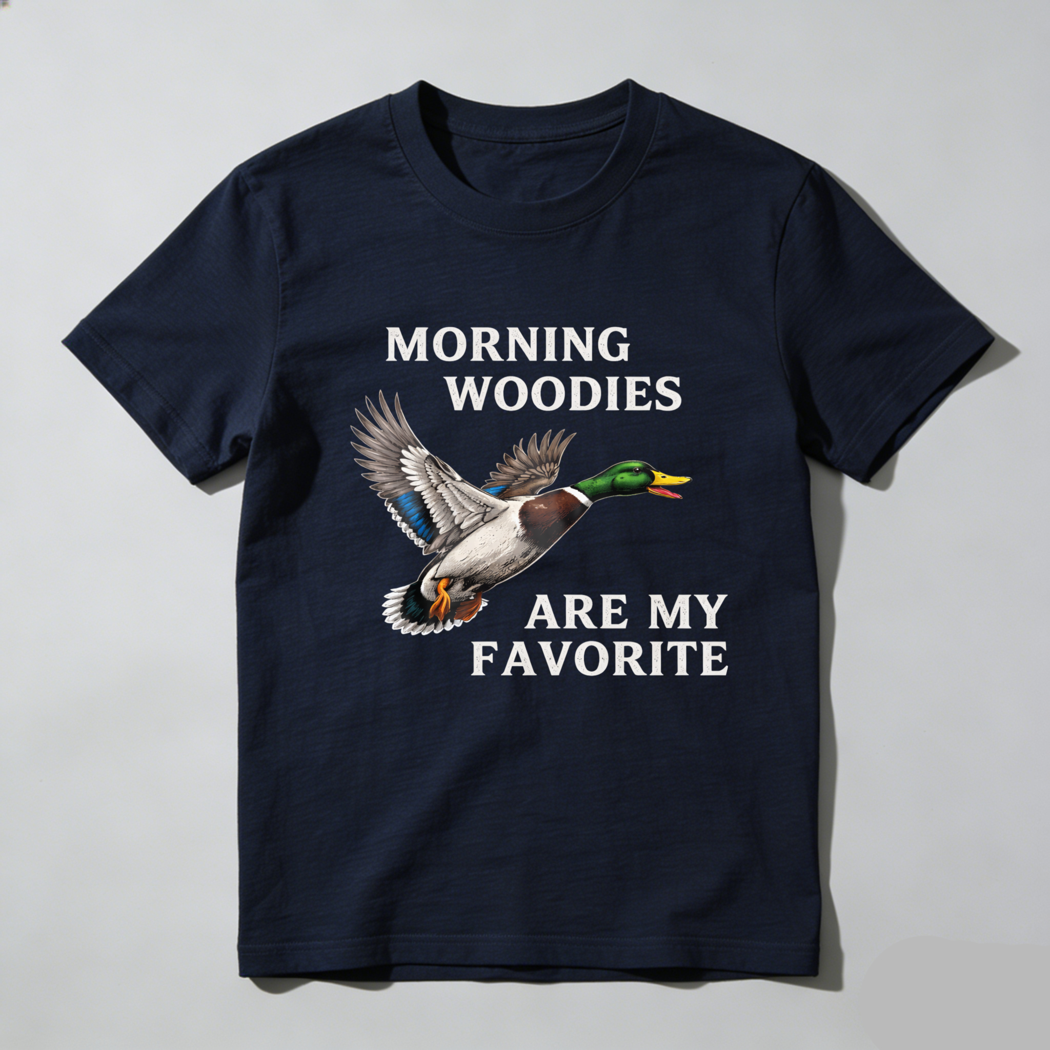 TEECURENT Morning Woodies Are My Favorite Duck Hunting T-Shirt For Men And Women Outdoor Hunting Gear Apparel-TeeCurent