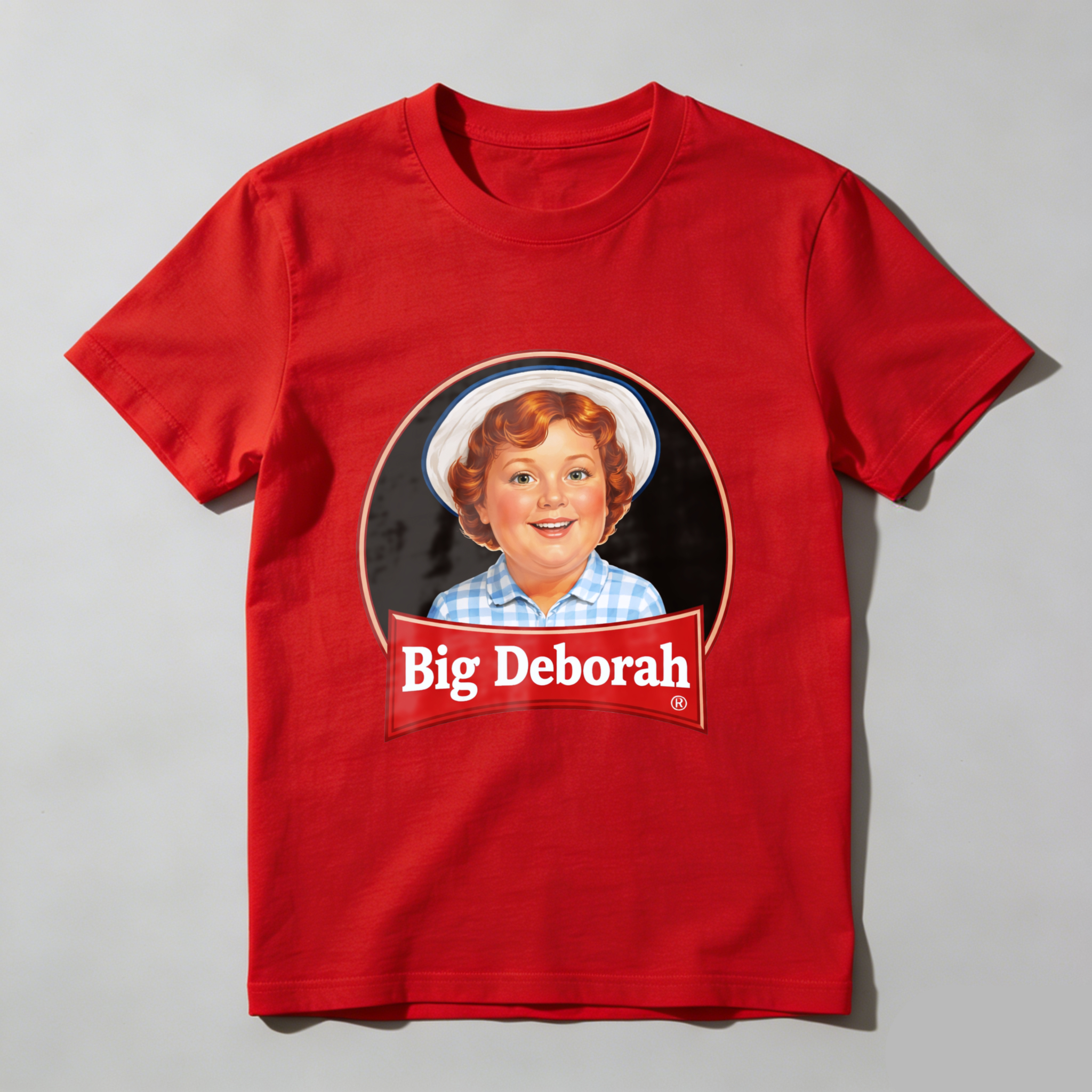 TEECURENT Big Deborah T Shirt With Vintage Girl Design Black Cotton Unisex Top For Men Women And Kids