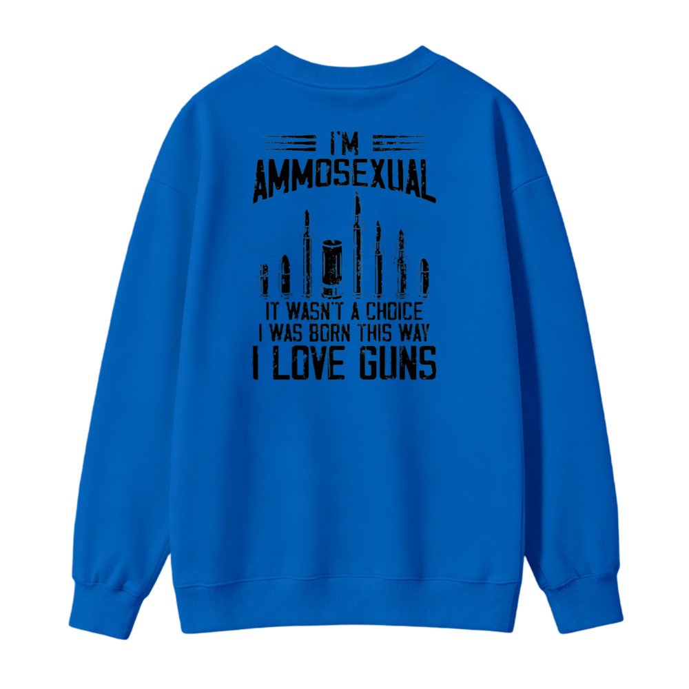 I Love Guns Ammunition Graphic Print Sweatshirt