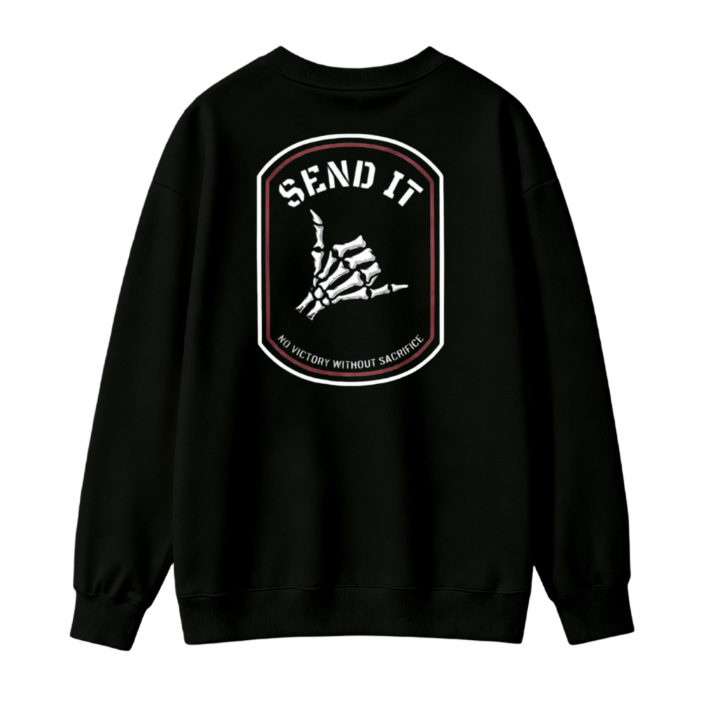 Send It Skeleton Hand Graphic Sweatshirt