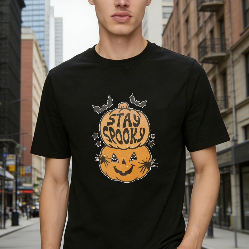 Stay Spooky Halloween Pumpkin Snowman Design Unisex Classic T-shirt