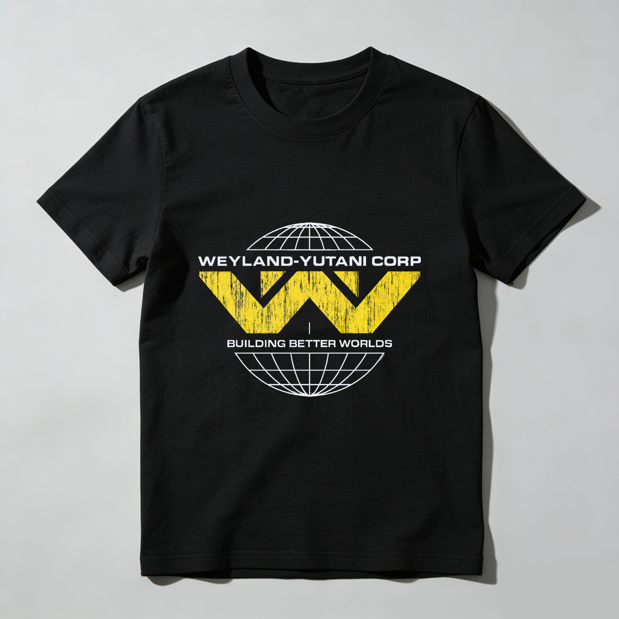 TEECURENT Weyland Yutani Corp Building Better Worlds T Shirt Alien Movie Logo Black Men Women Unisex Casual Tee Top