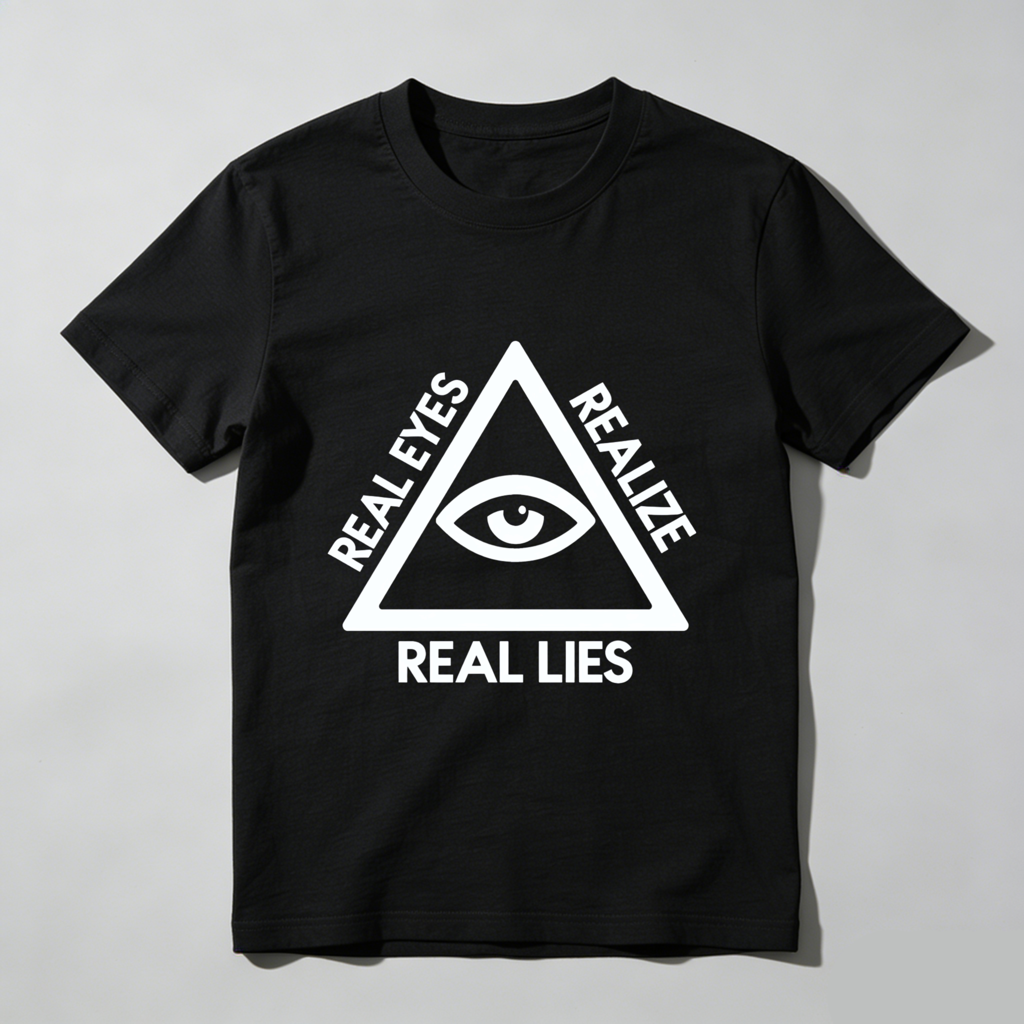 TEECURENT  Real Eyes Realize Real Lies Eye Symbol TEECURENT