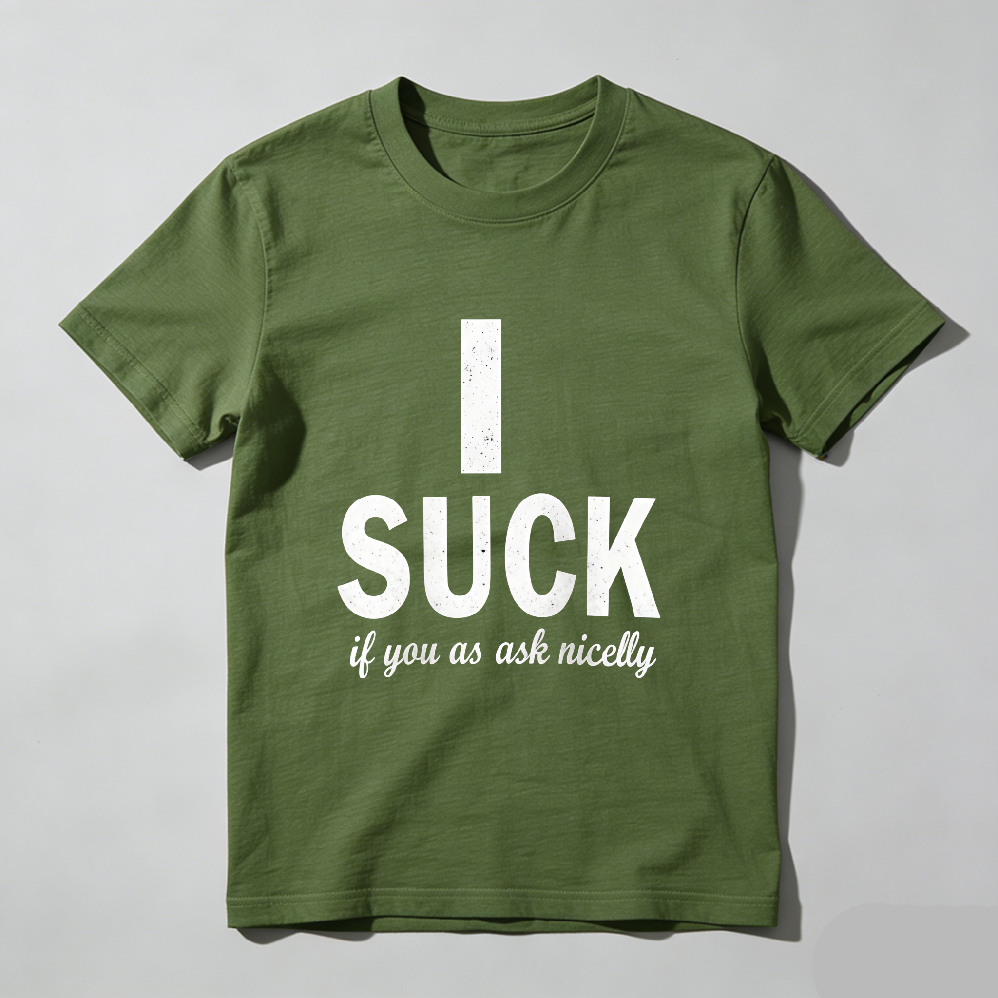TEECURENT T-SHIRT  I Suck If You Ask Nicely