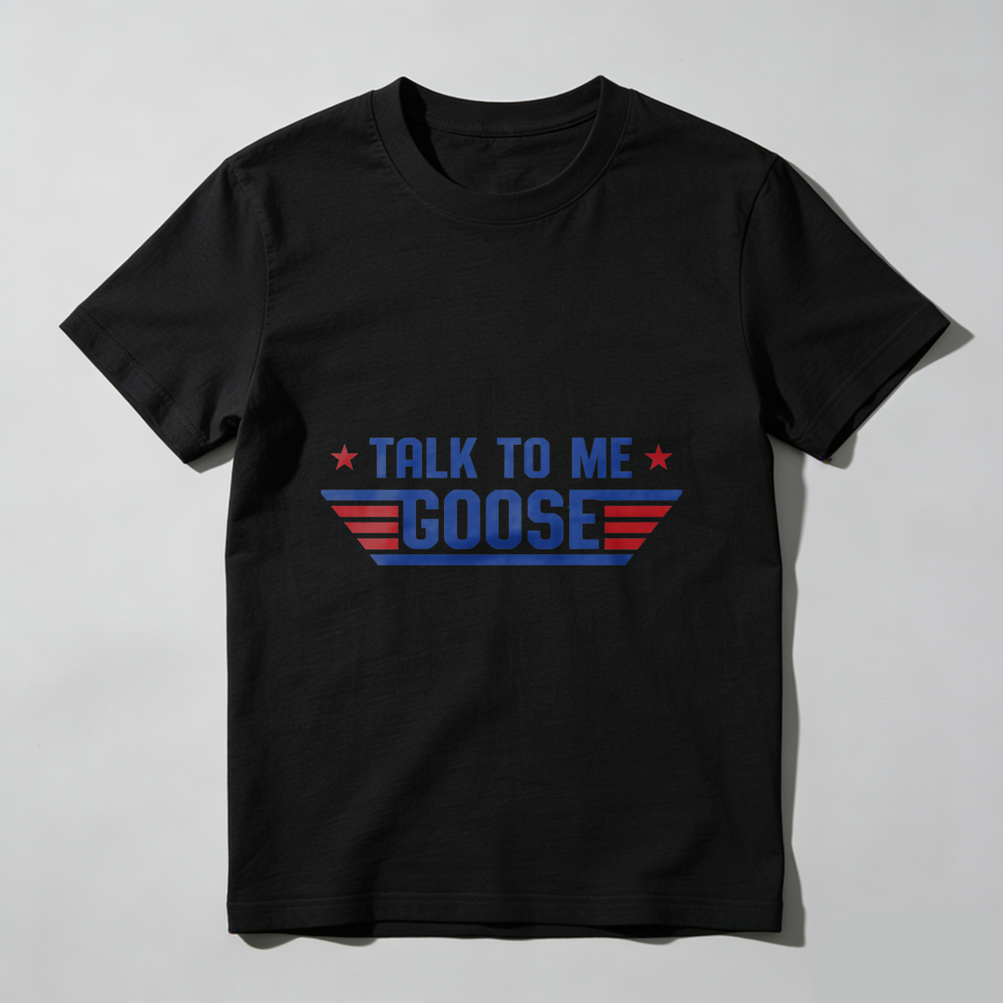 TEECURENT Talk To Me Goose T Shirt Top Movie Quote Top Gun Inspired Design Black Cotton Casual Wear For Men And Women