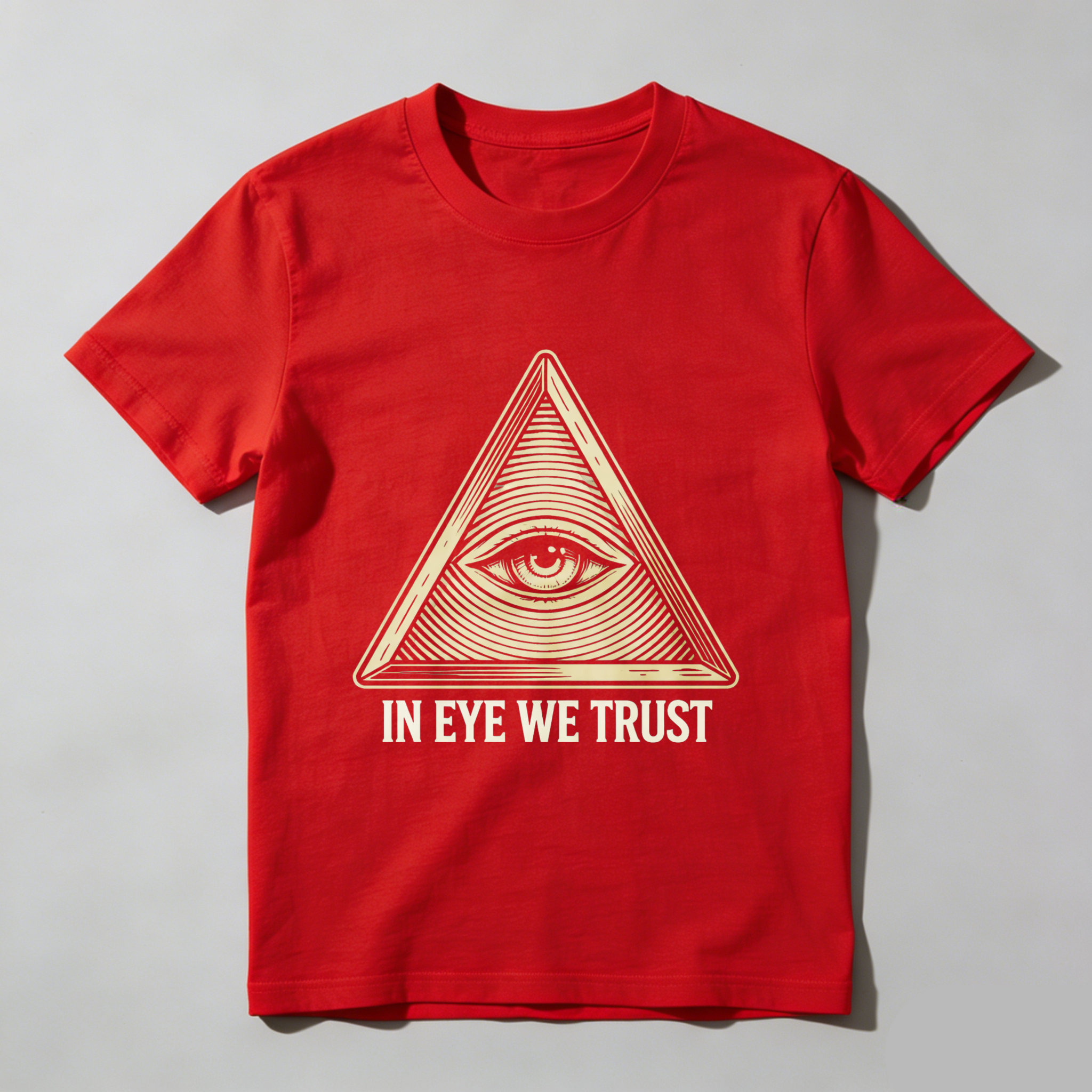 TEECURENT  All Seeing Eye Pyramid Symbol In Eye We Trust TEECURENT