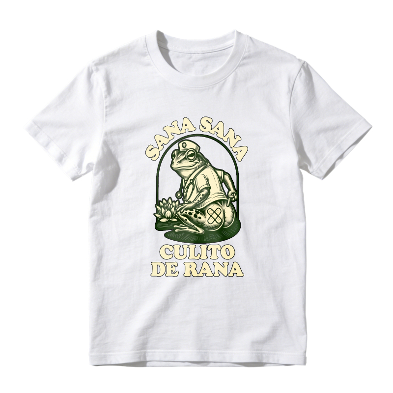 Frog With Sana Sana Culito De Rana Text Unisex Classic T-shirt
